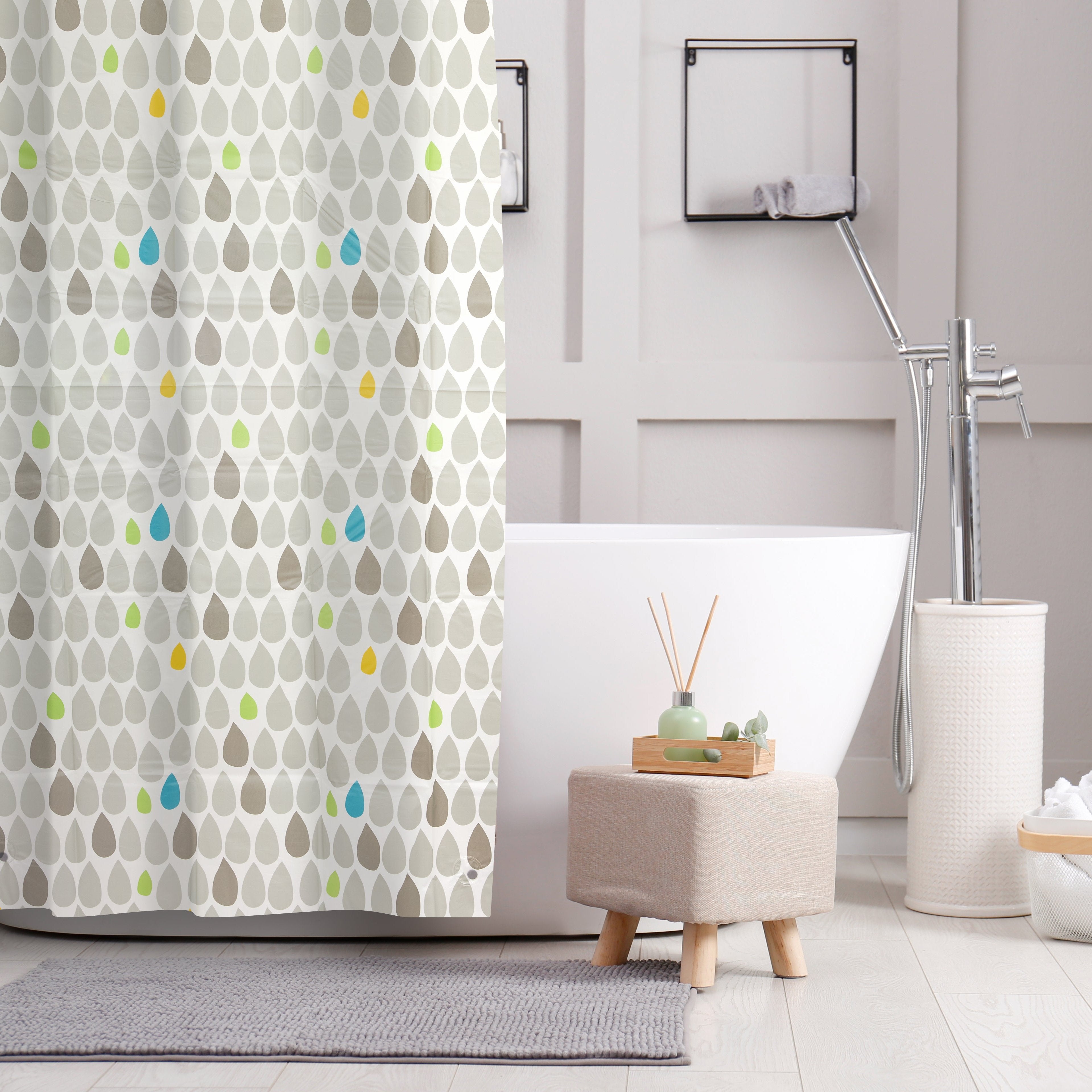 Rideau de douche en PEVA Rain Drops 