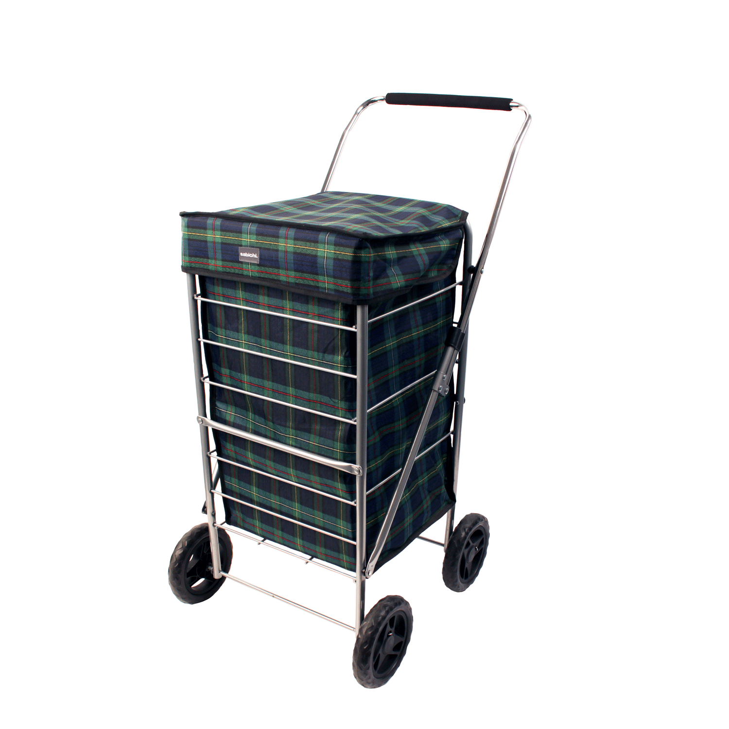 Chariot de courses Angus Tartan Check à 4 roues 