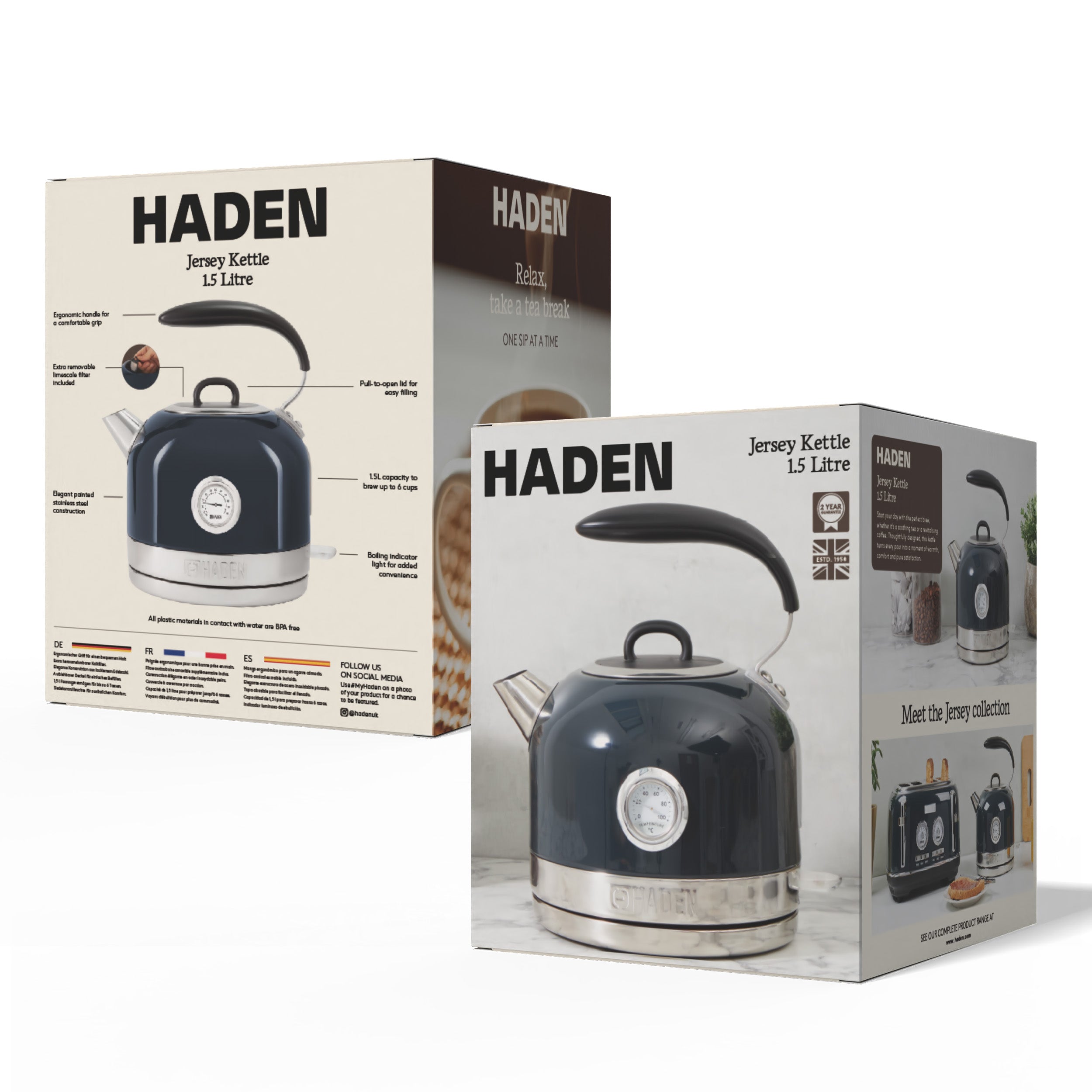 Bouilloire Haden Jersey Steel Blue 