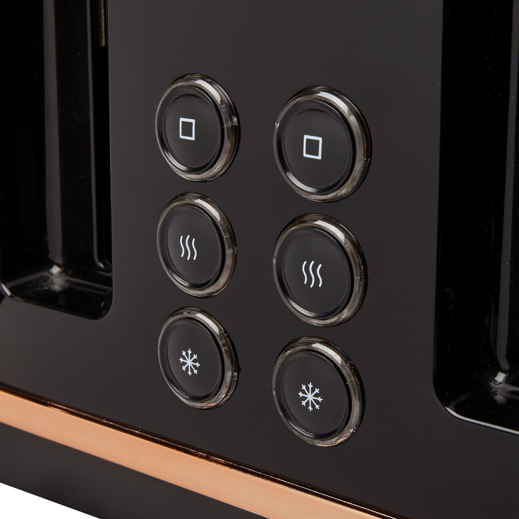 Grille-pain 4 tranches Haden Salcombe noir et cuivre