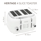 Grille-pain 4 tranches Haden Heritage Ivory