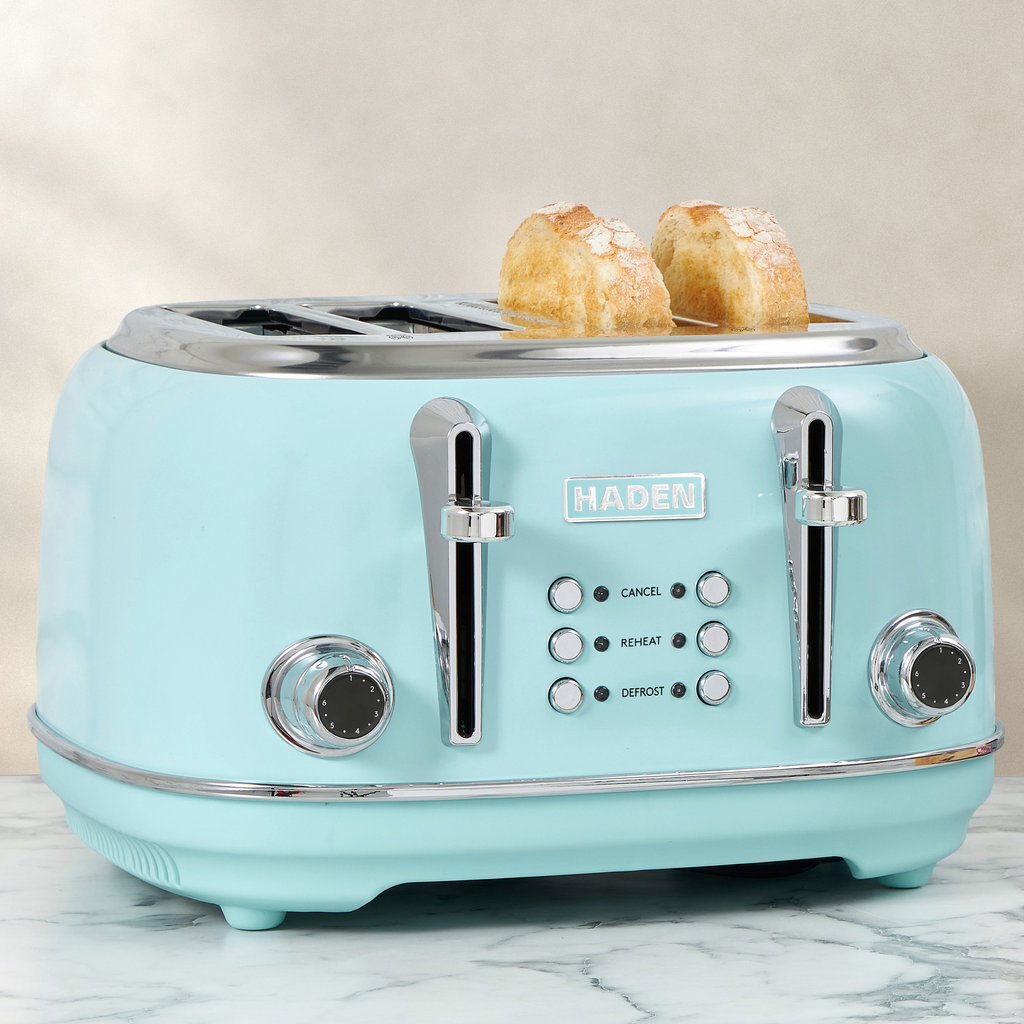 Grille-pain 4 tranches Haden Heritage Turquoise