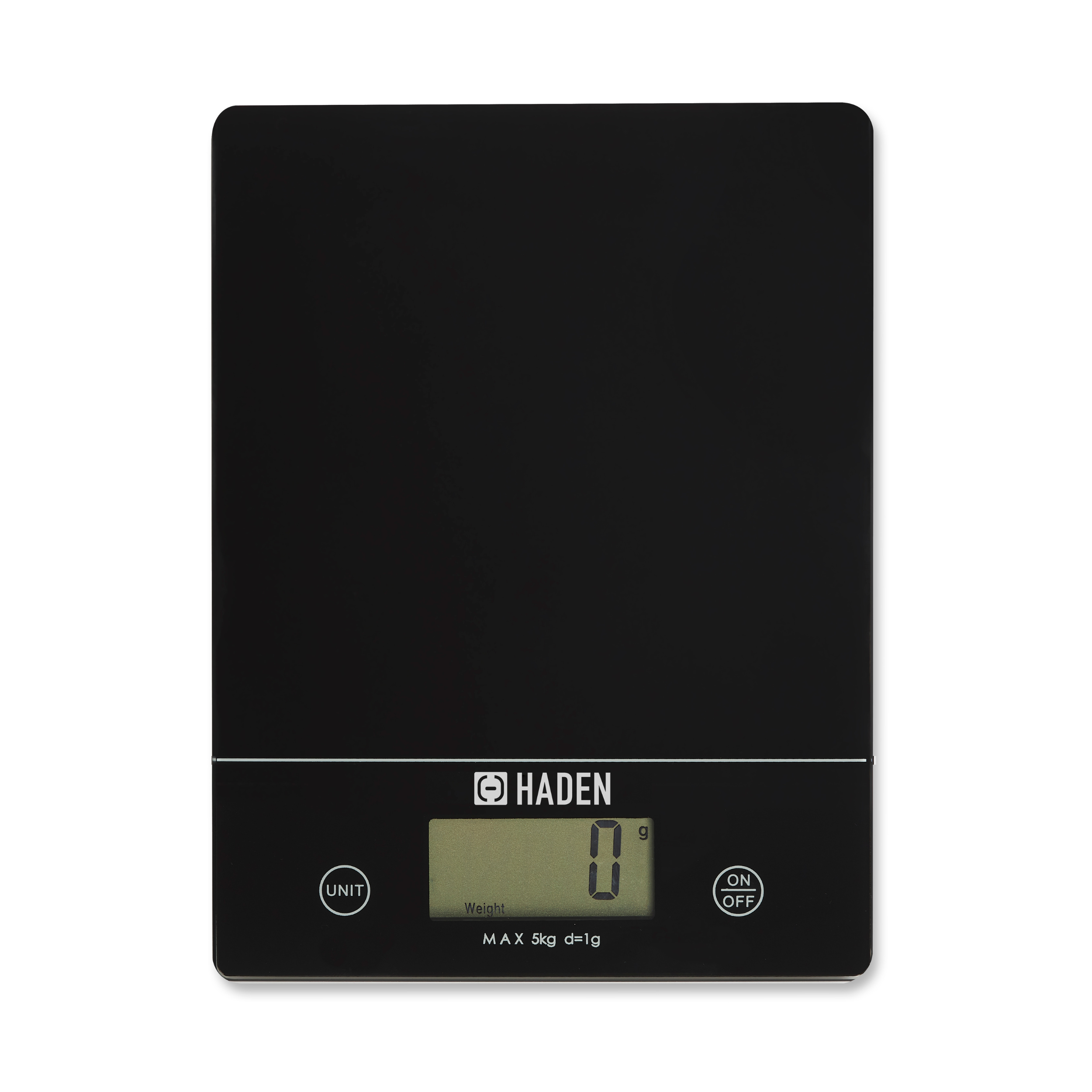 Balance de cuisine numérique noire Slim Line 5 kg 