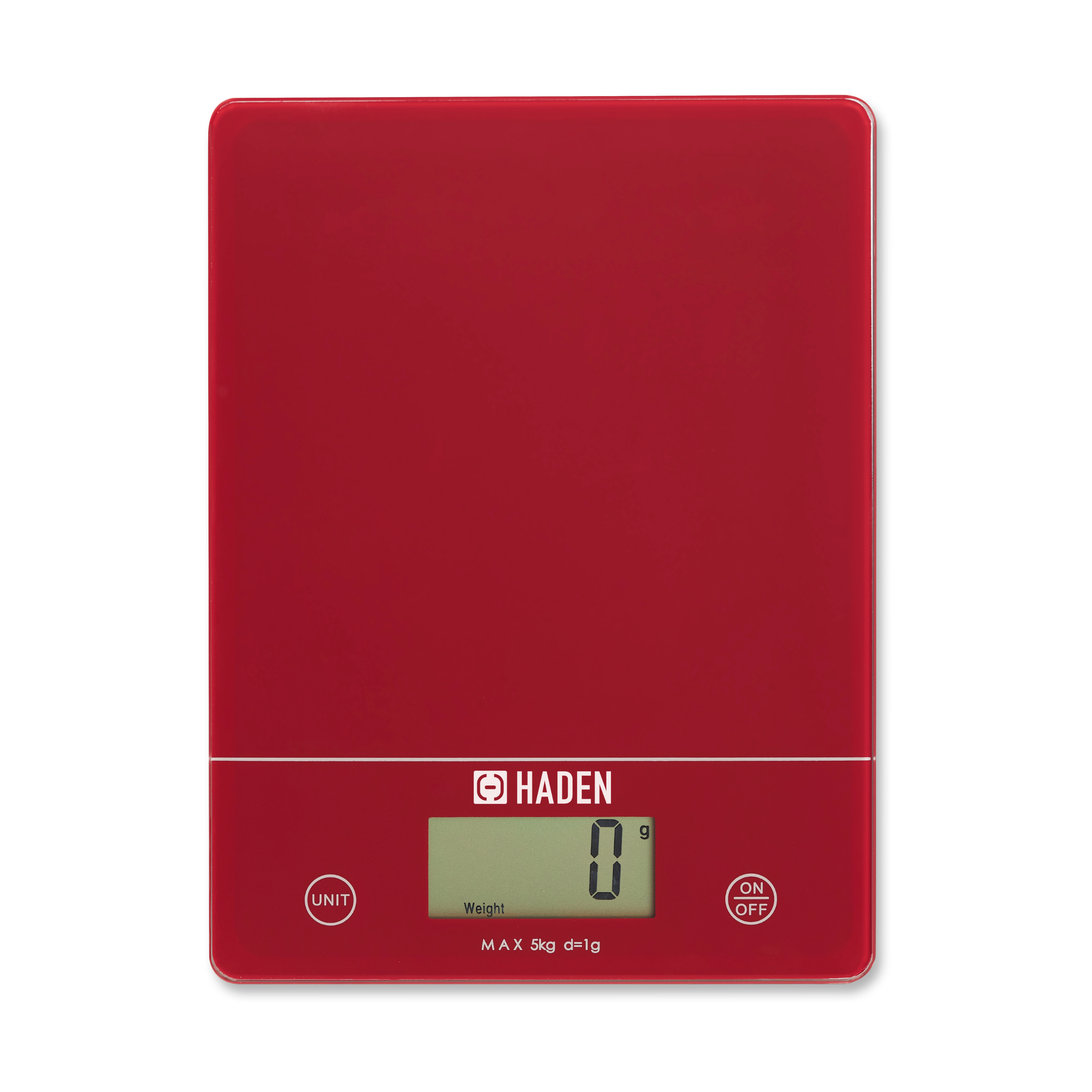 Balance de cuisine numérique rouge Slim Line 5 kg 