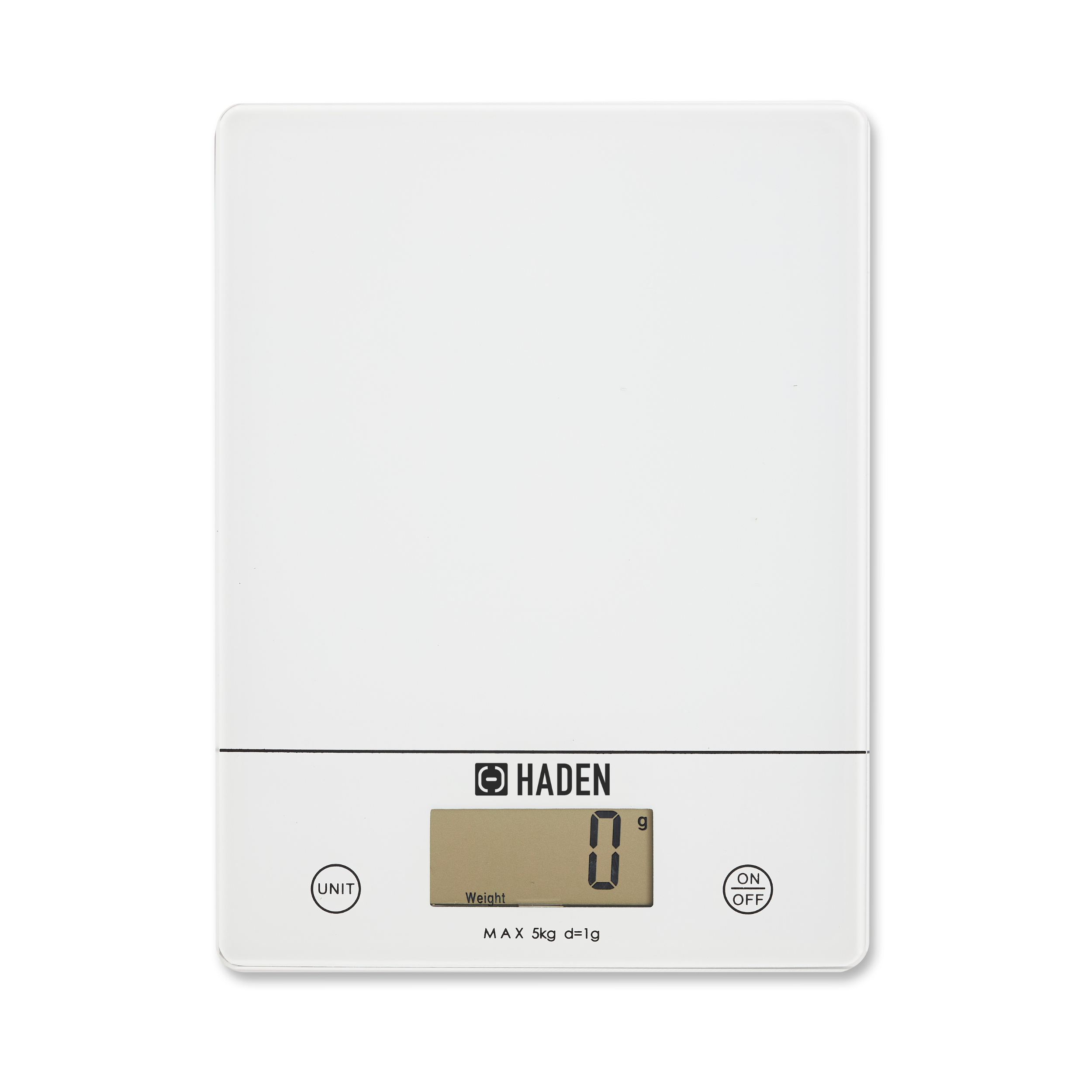 Balance de cuisine numérique blanche Slim Line 5 kg 