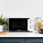 Micro-ondes Haden 20 L avec intérieur en acier inoxydable blanc