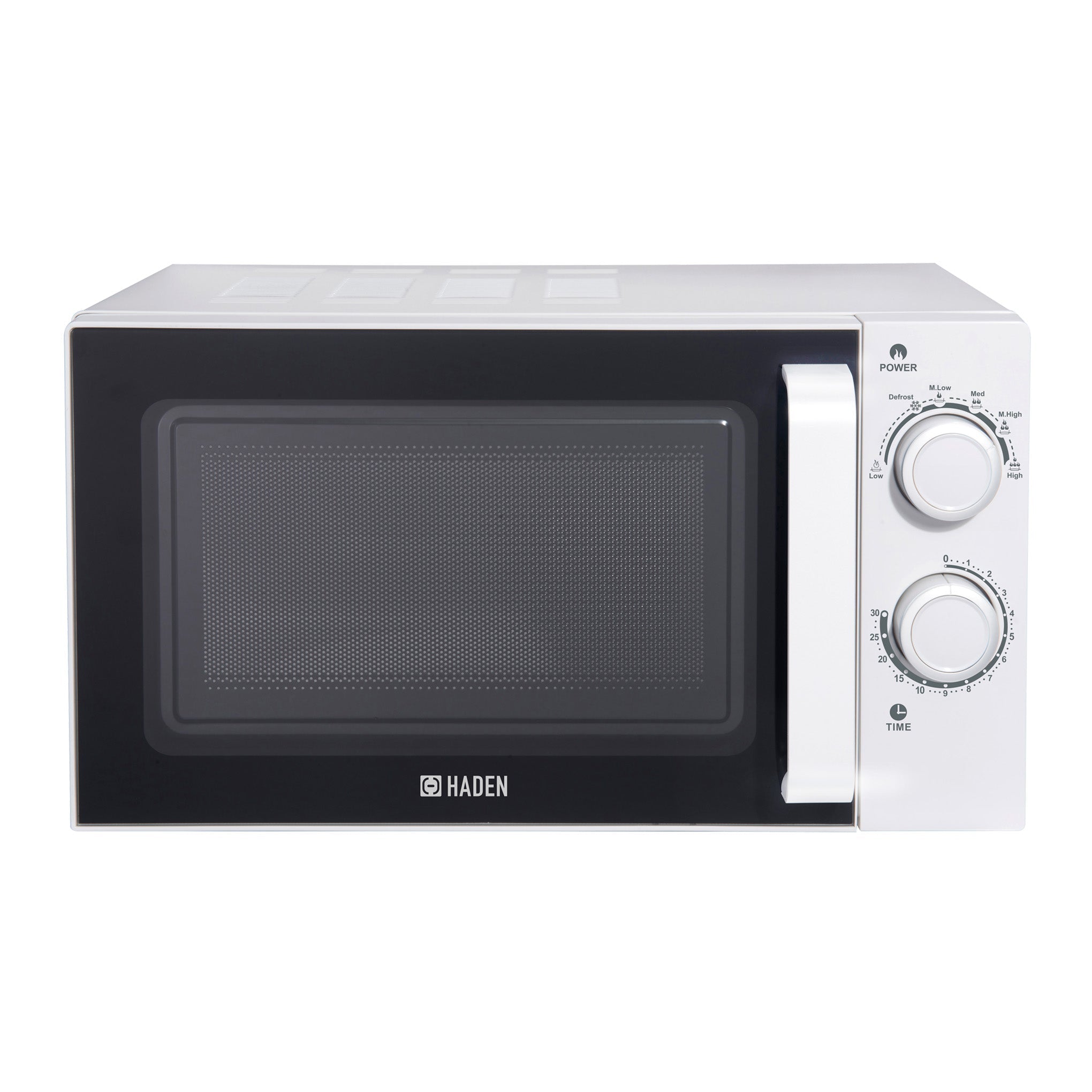 Micro-ondes Haden 20 L avec intérieur en acier inoxydable blanc