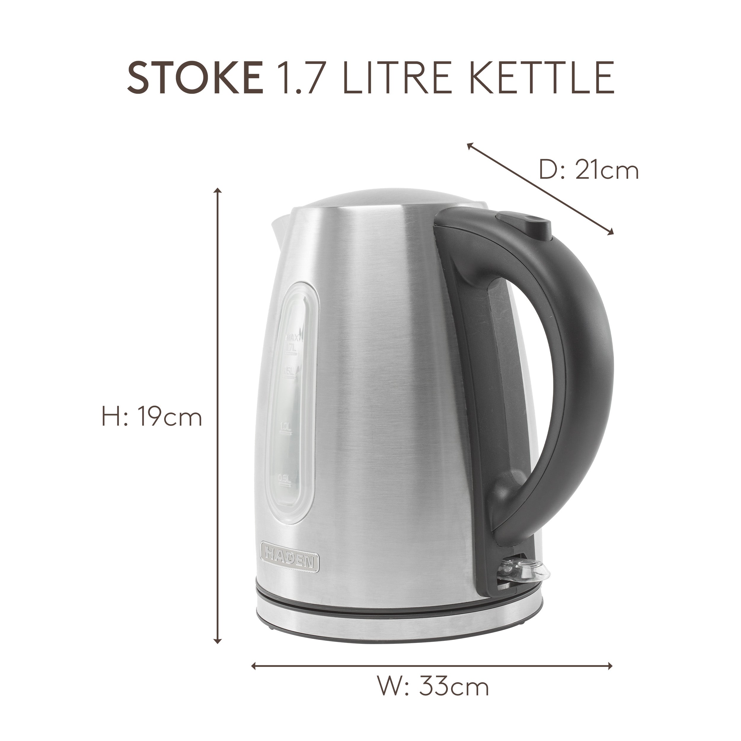 Bouilloire en acier brossé Haden Stoke