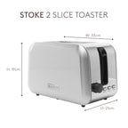 Grille-pain 2 tranches en acier brossé Haden Stoke