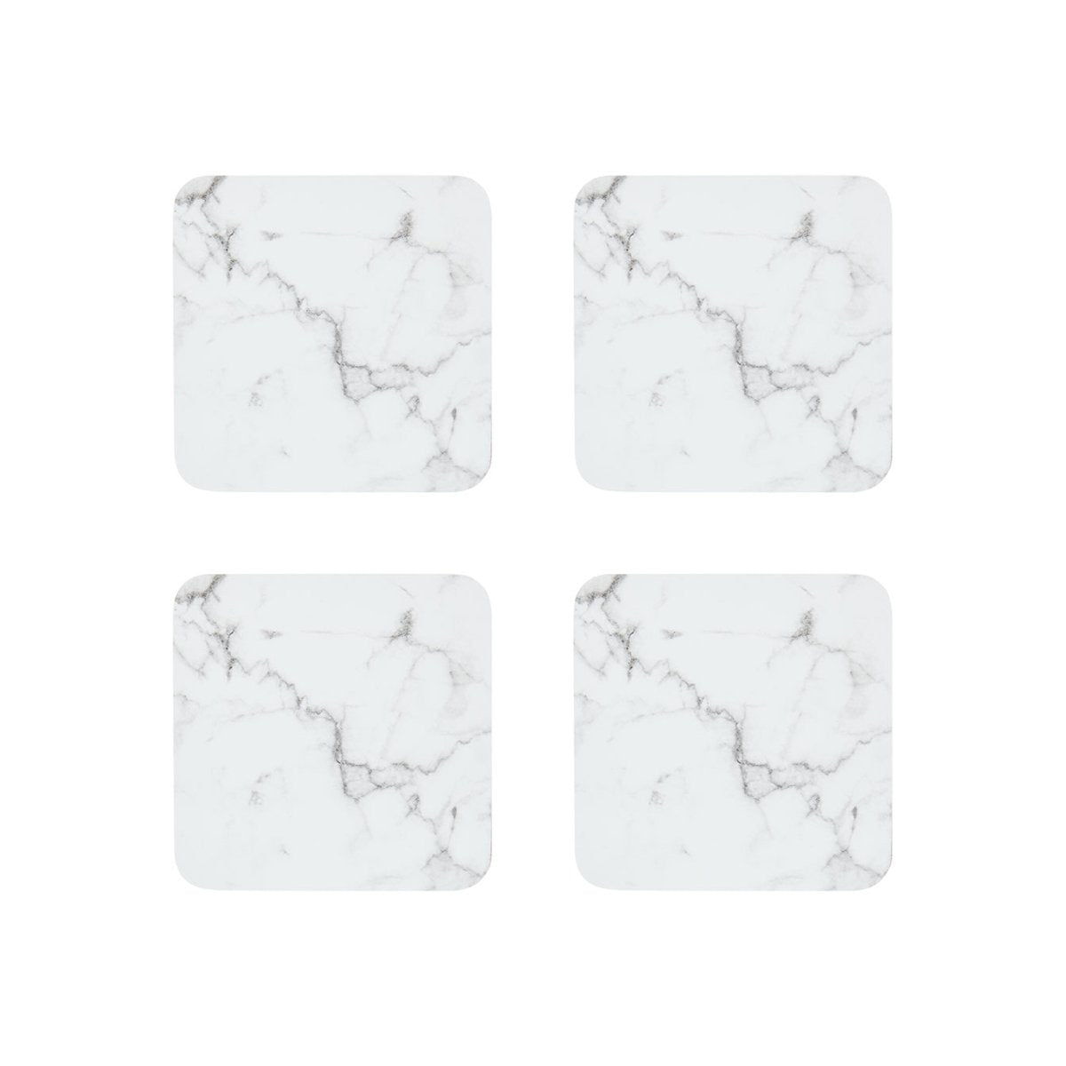 Ensemble de sets de table et de dessous de verre en marbre 