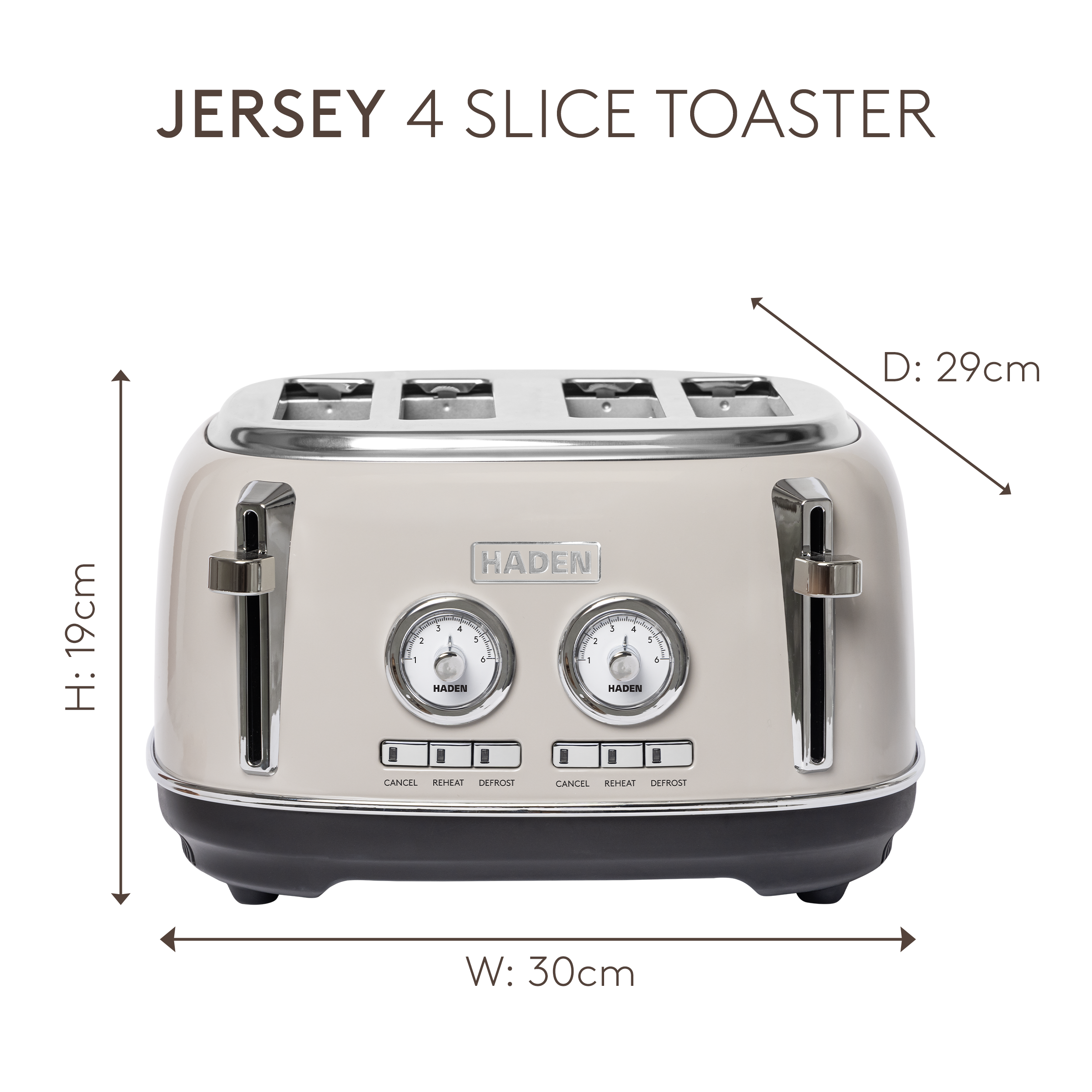 Grille-pain 4 tranches Haden Jersey Putty