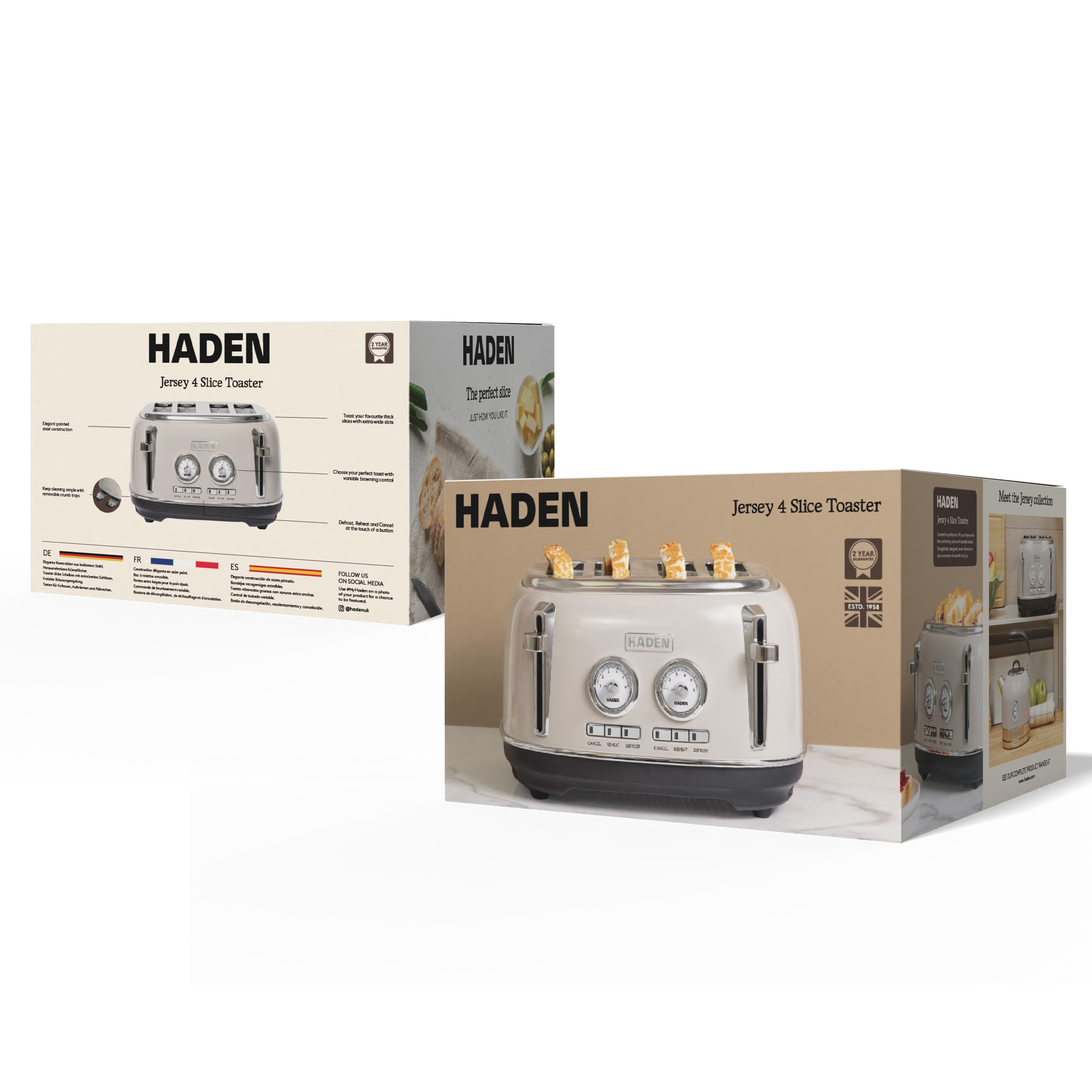 Grille-pain 4 tranches Haden Jersey Putty