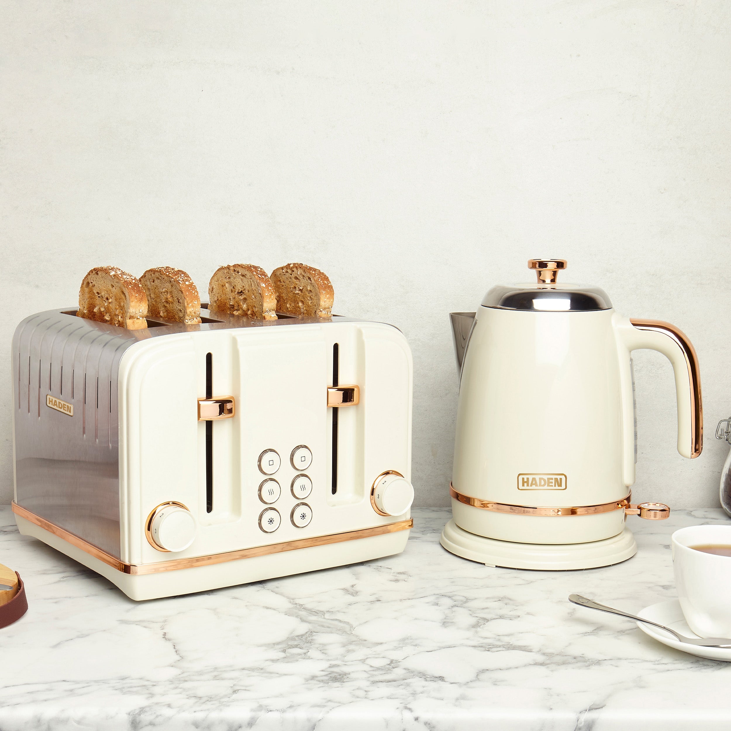 Bouilloire et grille-pain Salcombe Cream &amp; Copper Bundle
