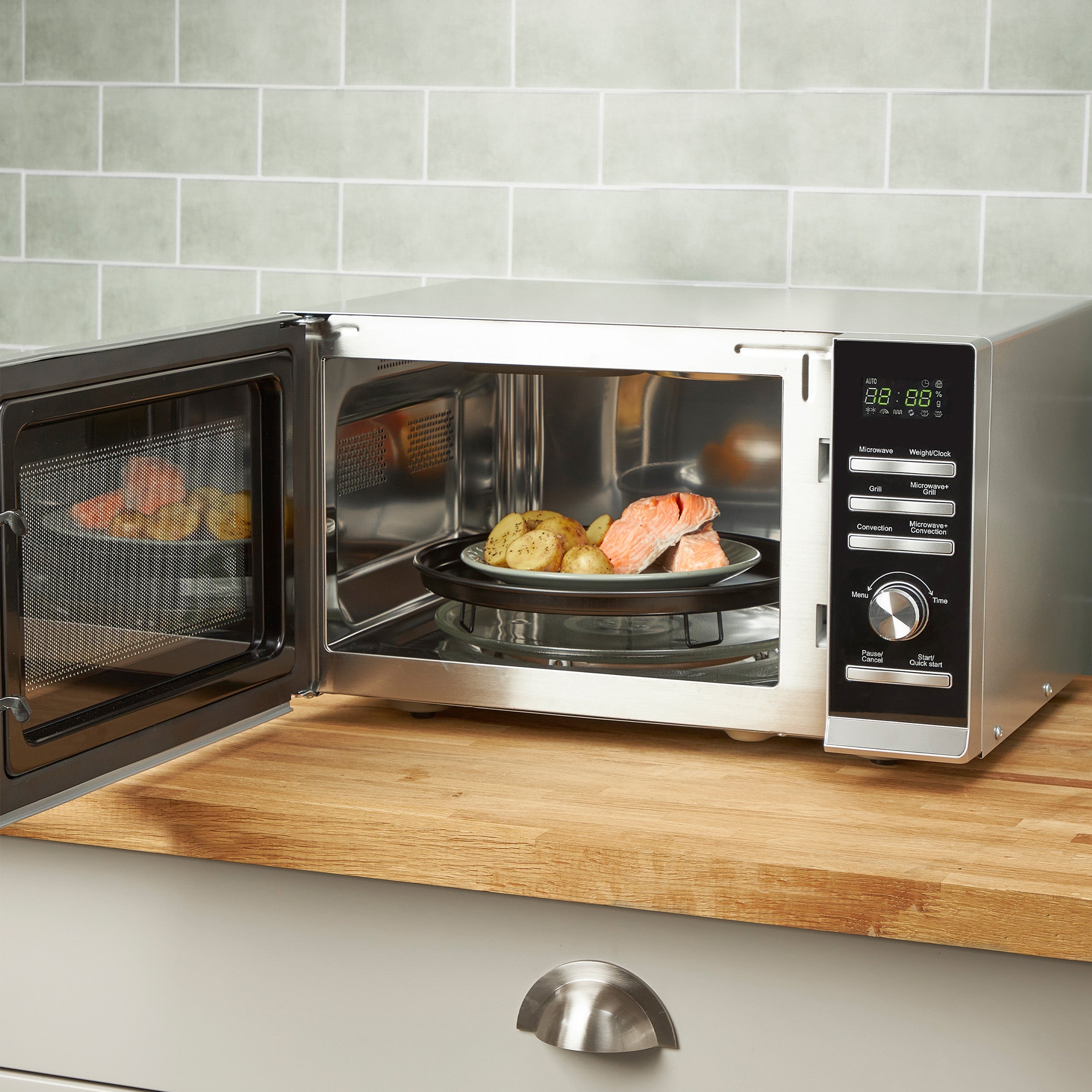 Micro-ondes combiné Haden 25 L Silver