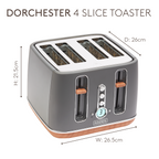 Grille-pain 4 tranches Haden Dorchester Grey