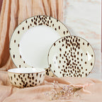 Service de table 12 pièces pour caniche et dalmatien blond Tottenham 