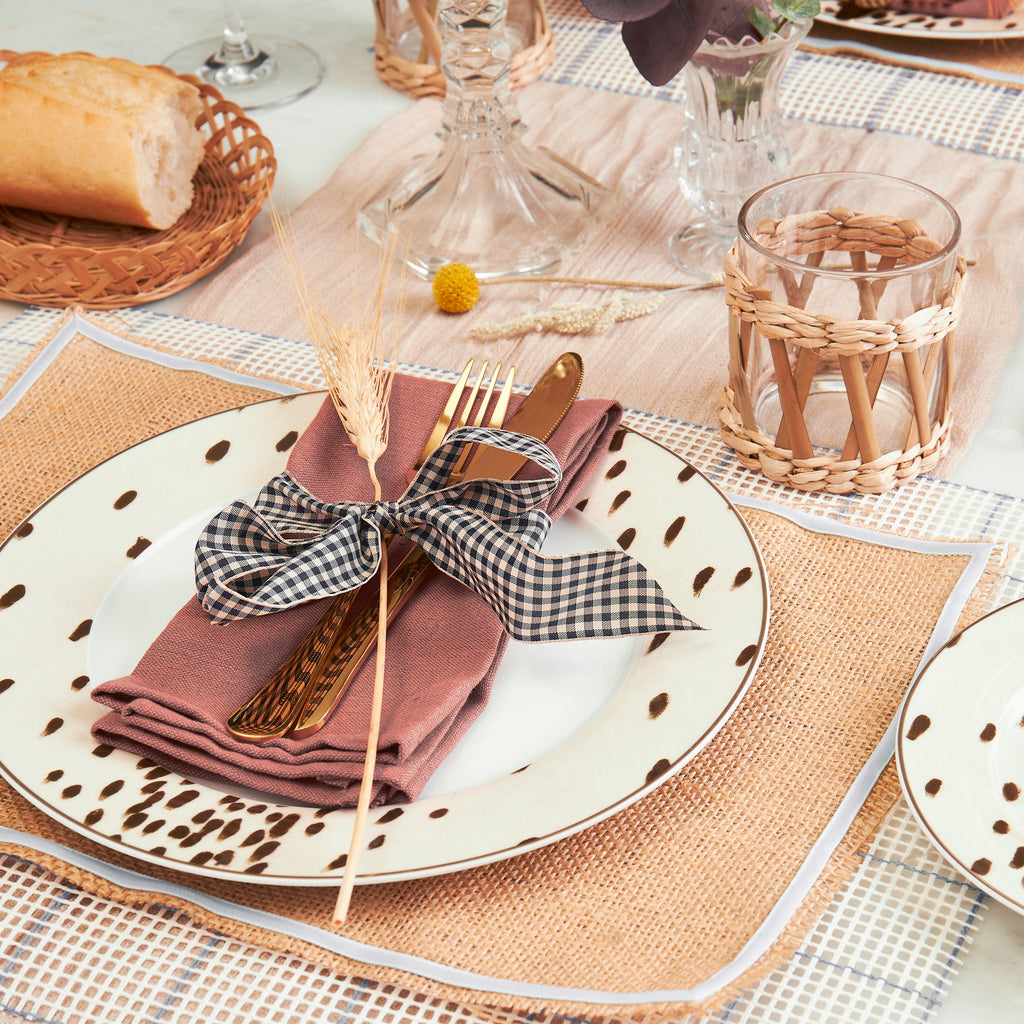 Service de table 12 pièces pour caniche et dalmatien blond Tottenham 