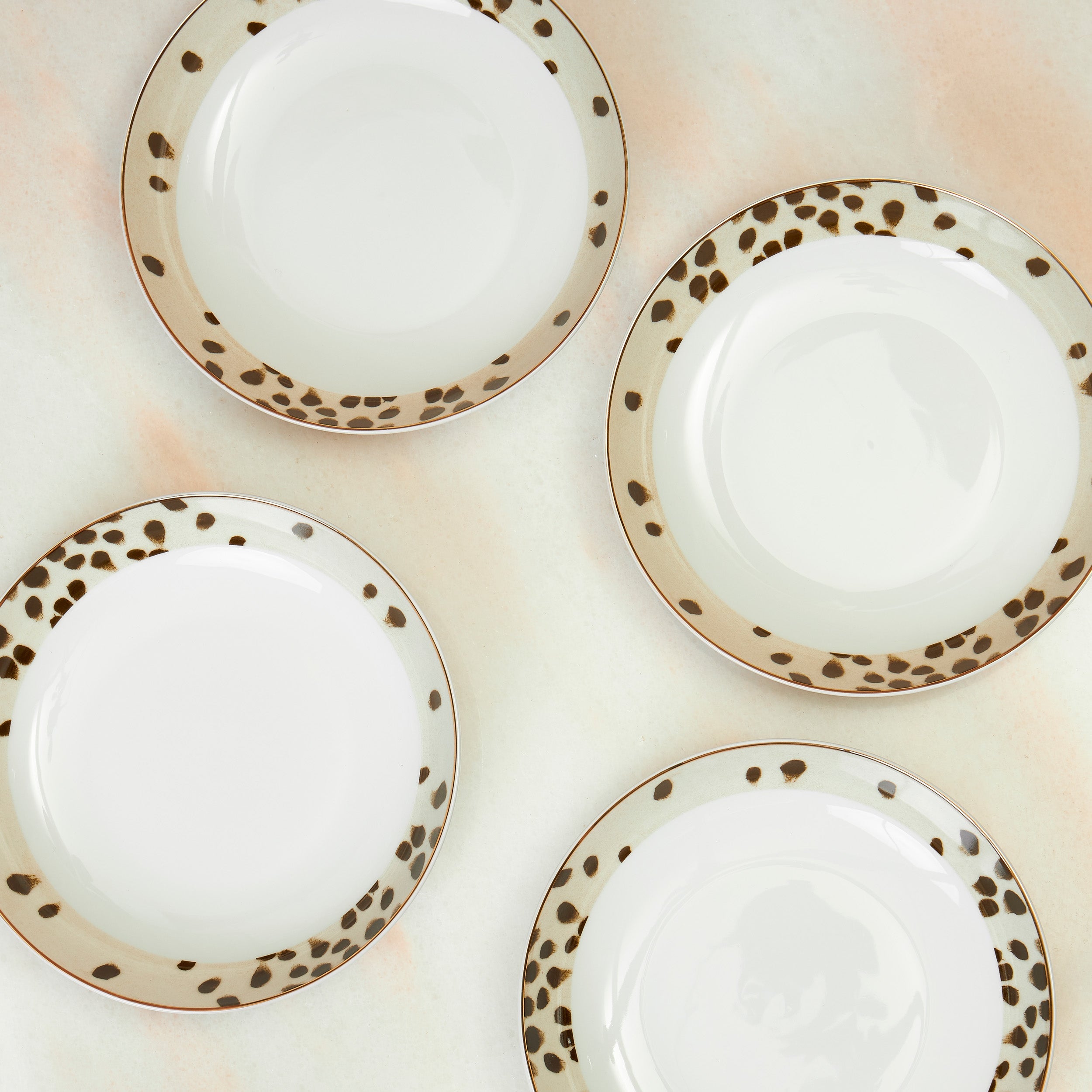 Bols de pâtes dalmatiens Totenham Caniche et Blonde 4 pièces