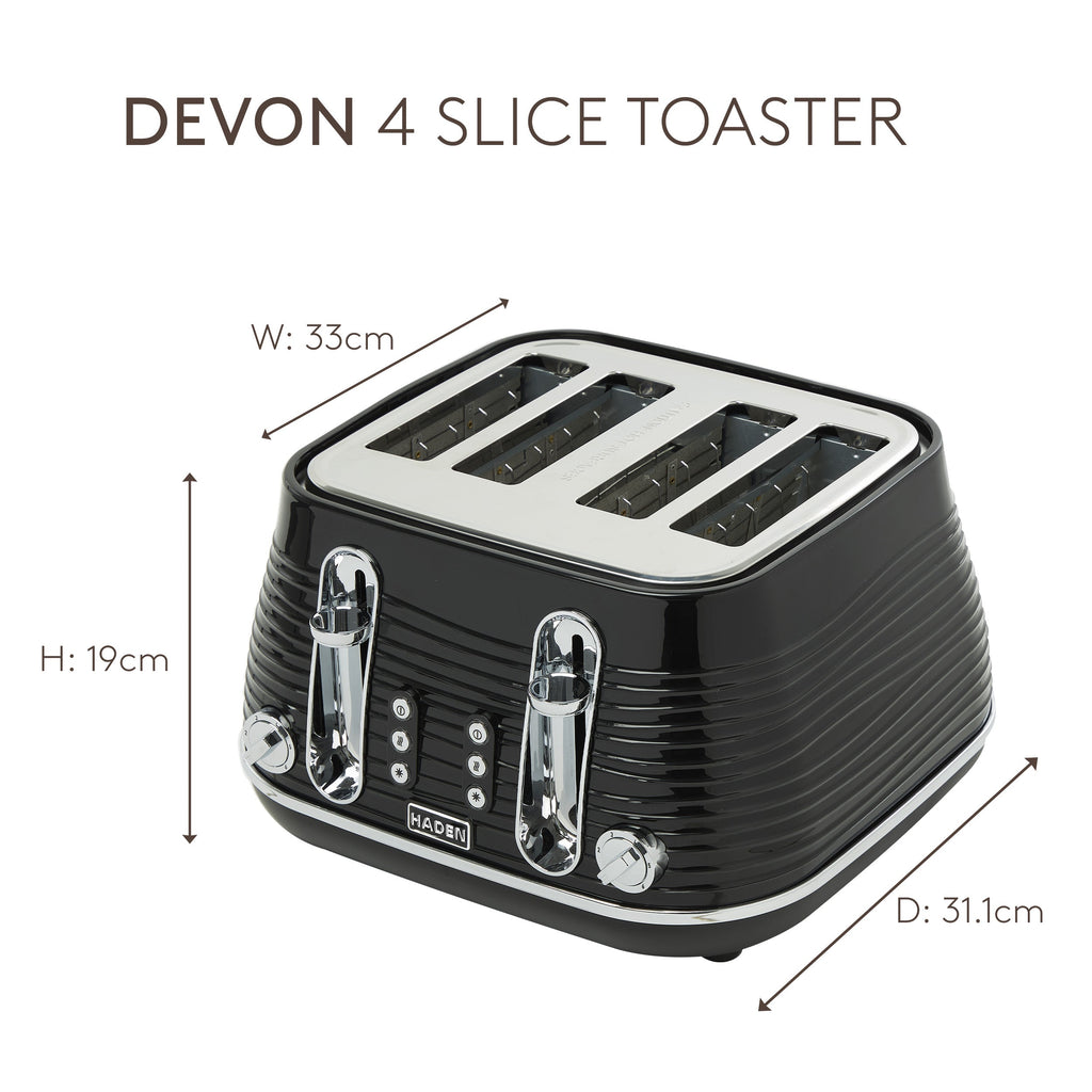 Grille-pain 4 tranches Haden Devon noir