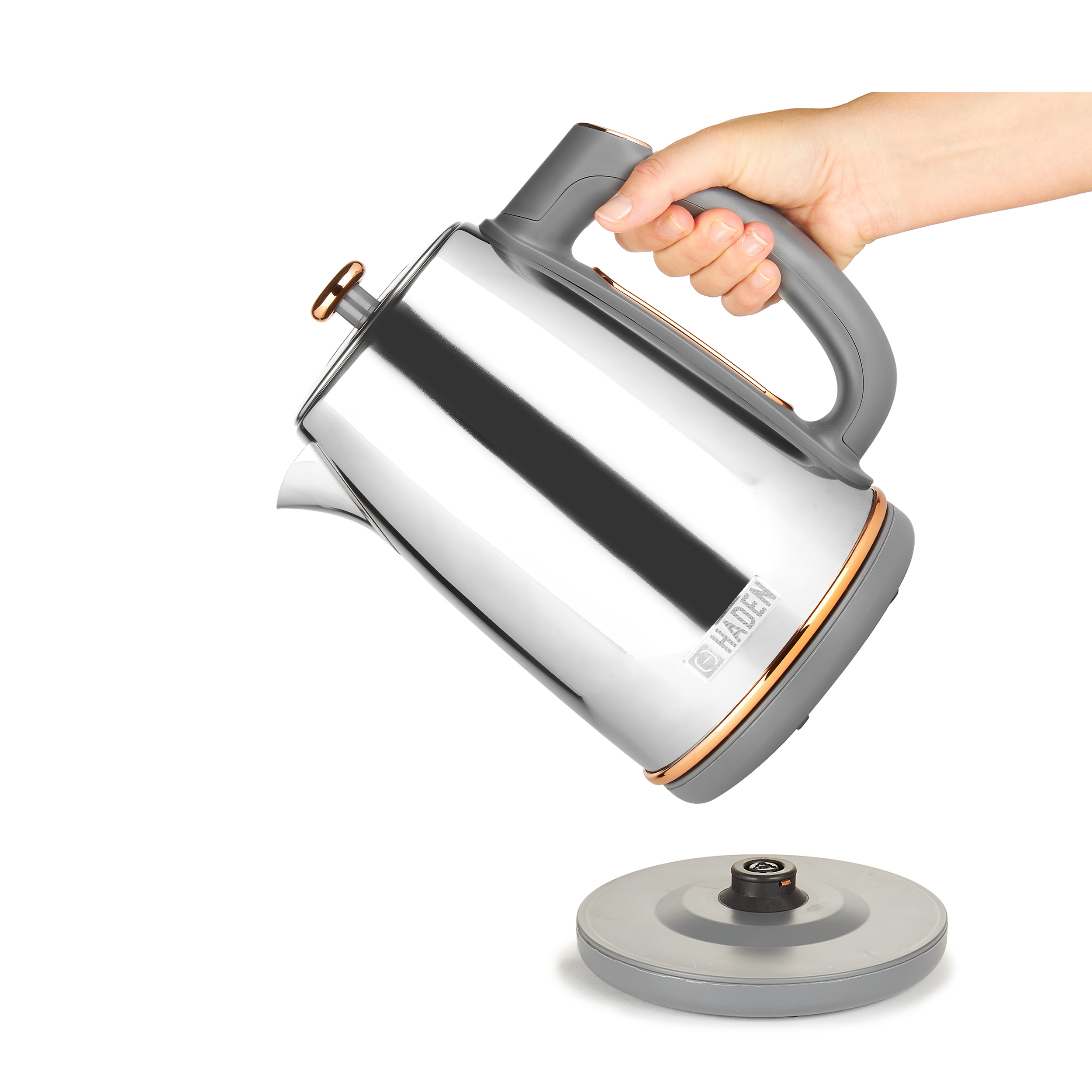 Bouilloire Haden Dorchester Chrome et Or Rose