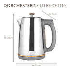 Bouilloire Haden Dorchester Chrome et Or Rose