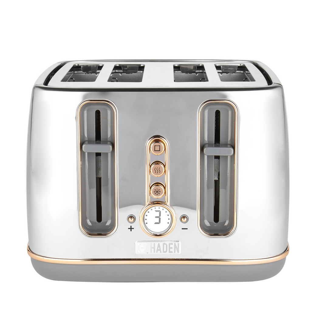 Grille-pain 4 tranches Haden Dorchester Chrome et or rose