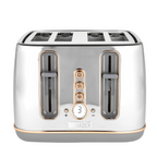Grille-pain 4 tranches Haden Dorchester Chrome et or rose