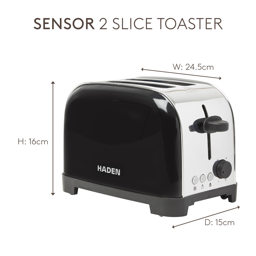 Grille-pain 2 tranches Haden Iver noir