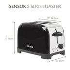 Grille-pain 2 tranches Haden Iver noir