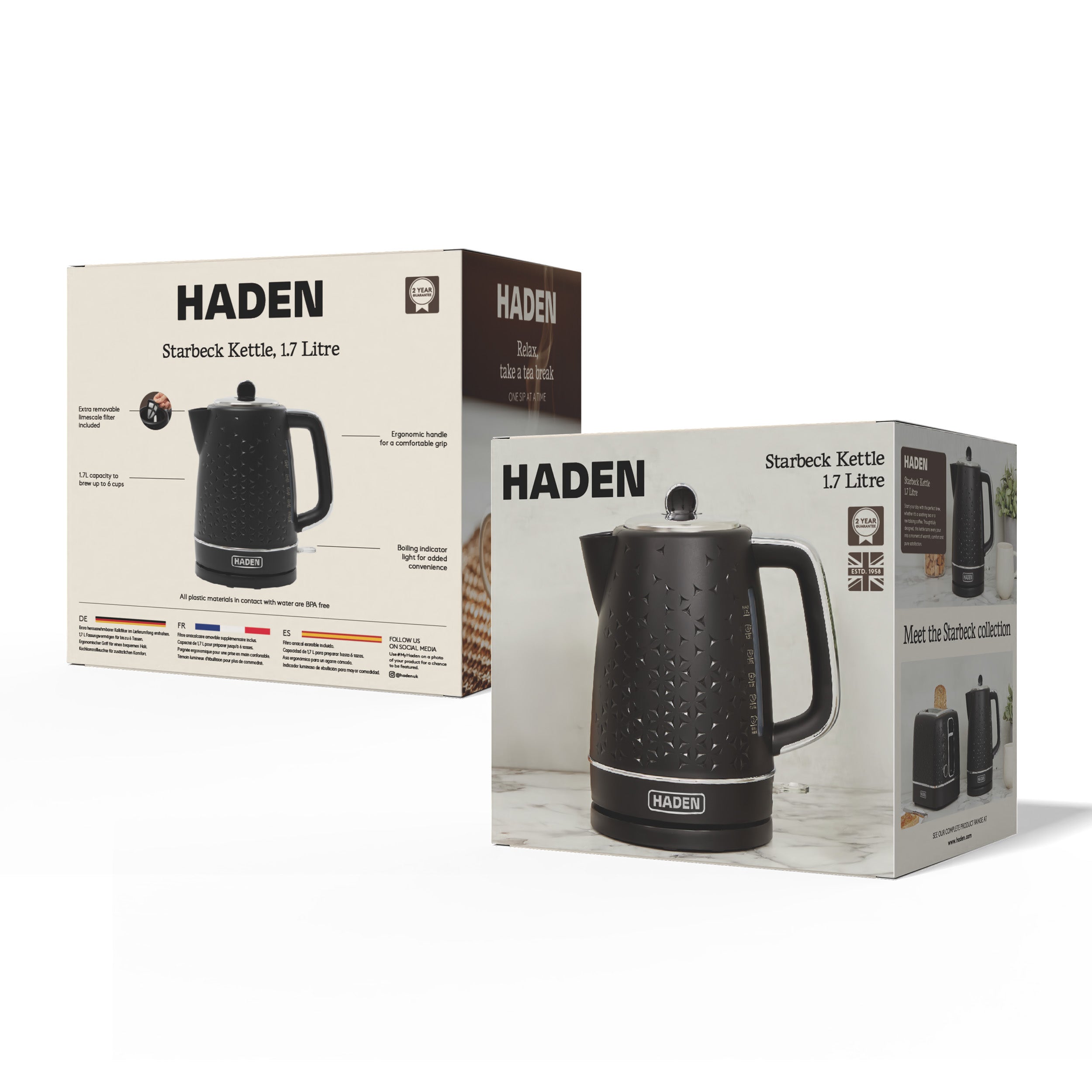 Bouilloire noire Haden Starbeck