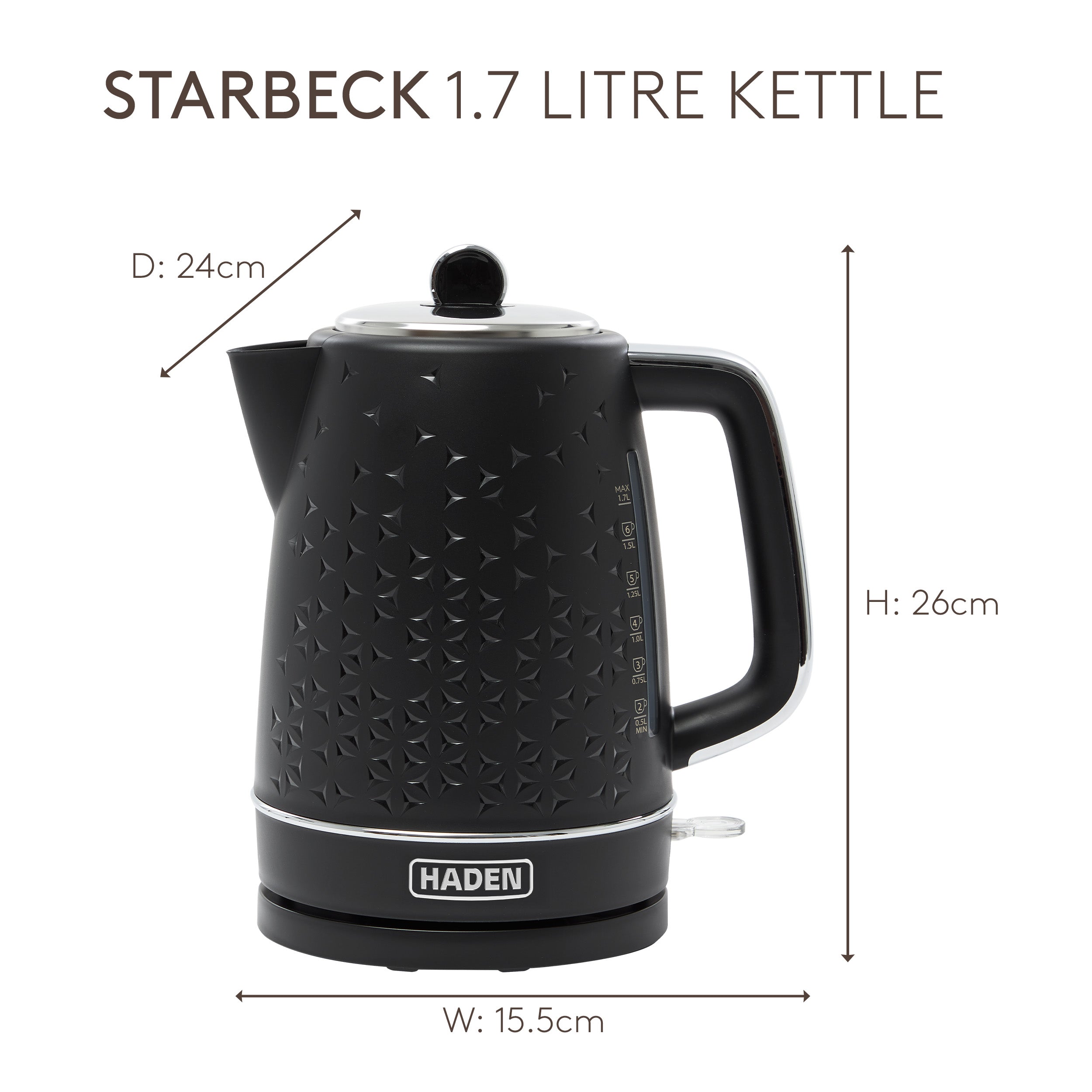 Bouilloire noire Haden Starbeck