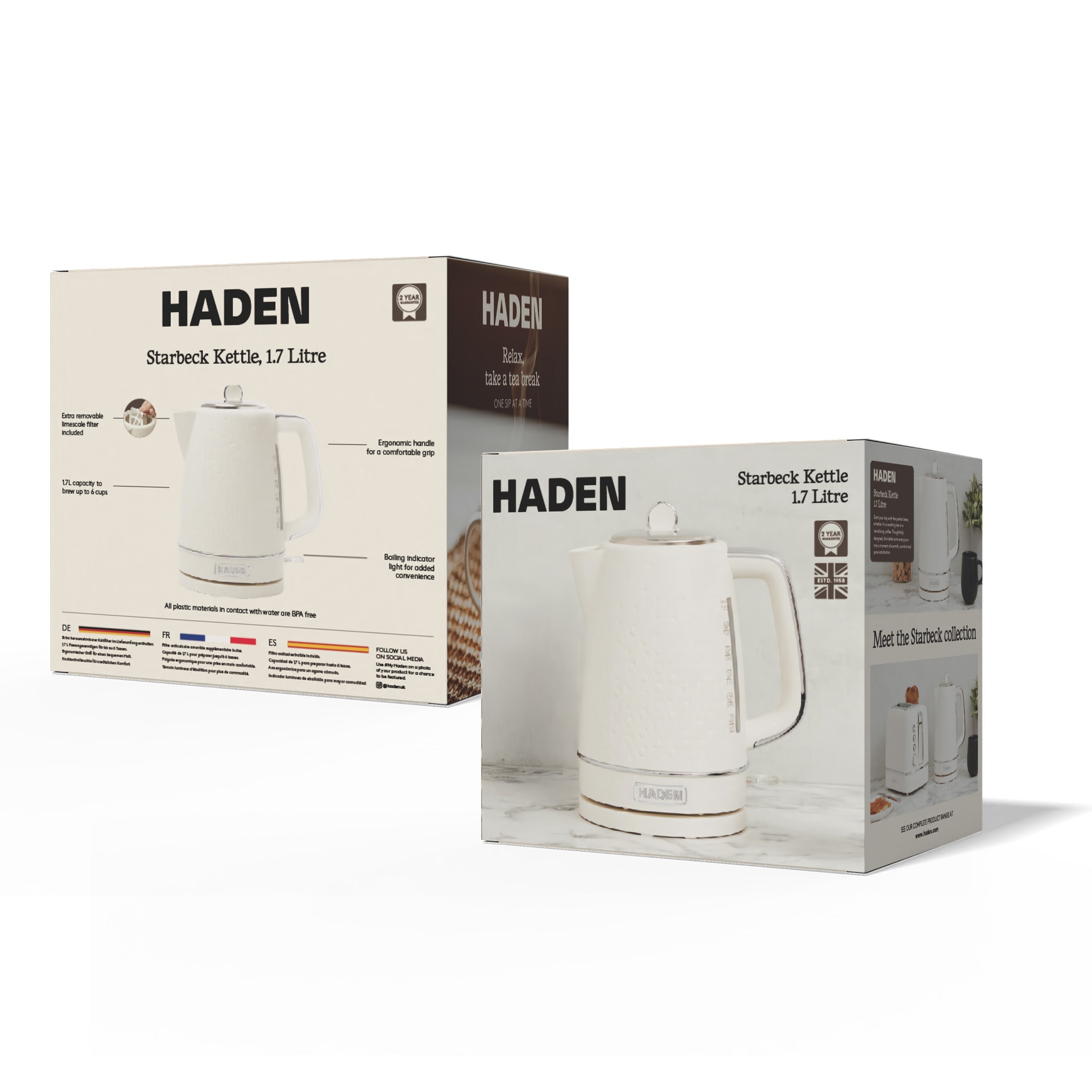 Bouilloire Haden Starbeck Ivoire