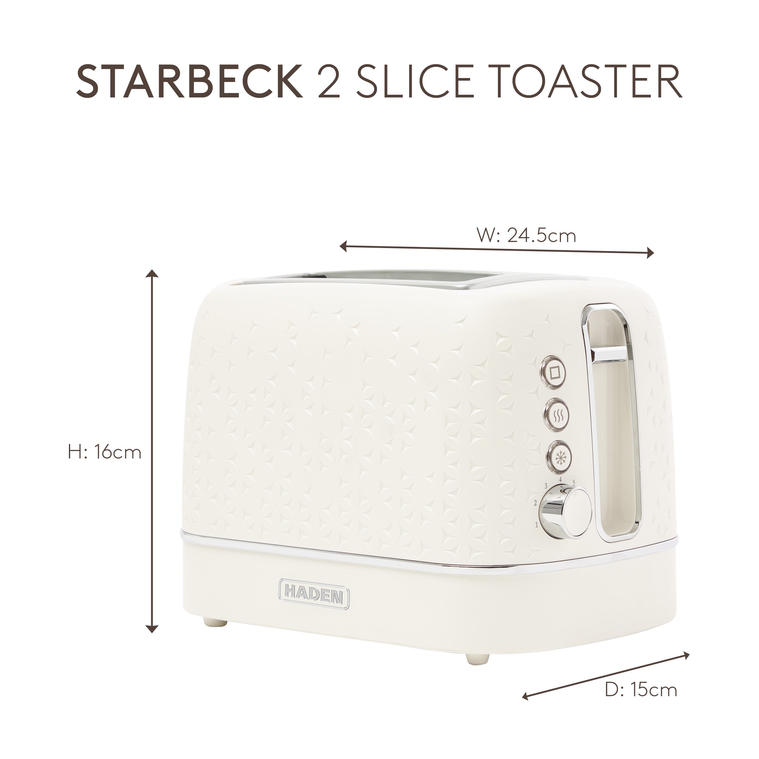 Haden Starbeck Grille-pain 2 tranches ivoire
