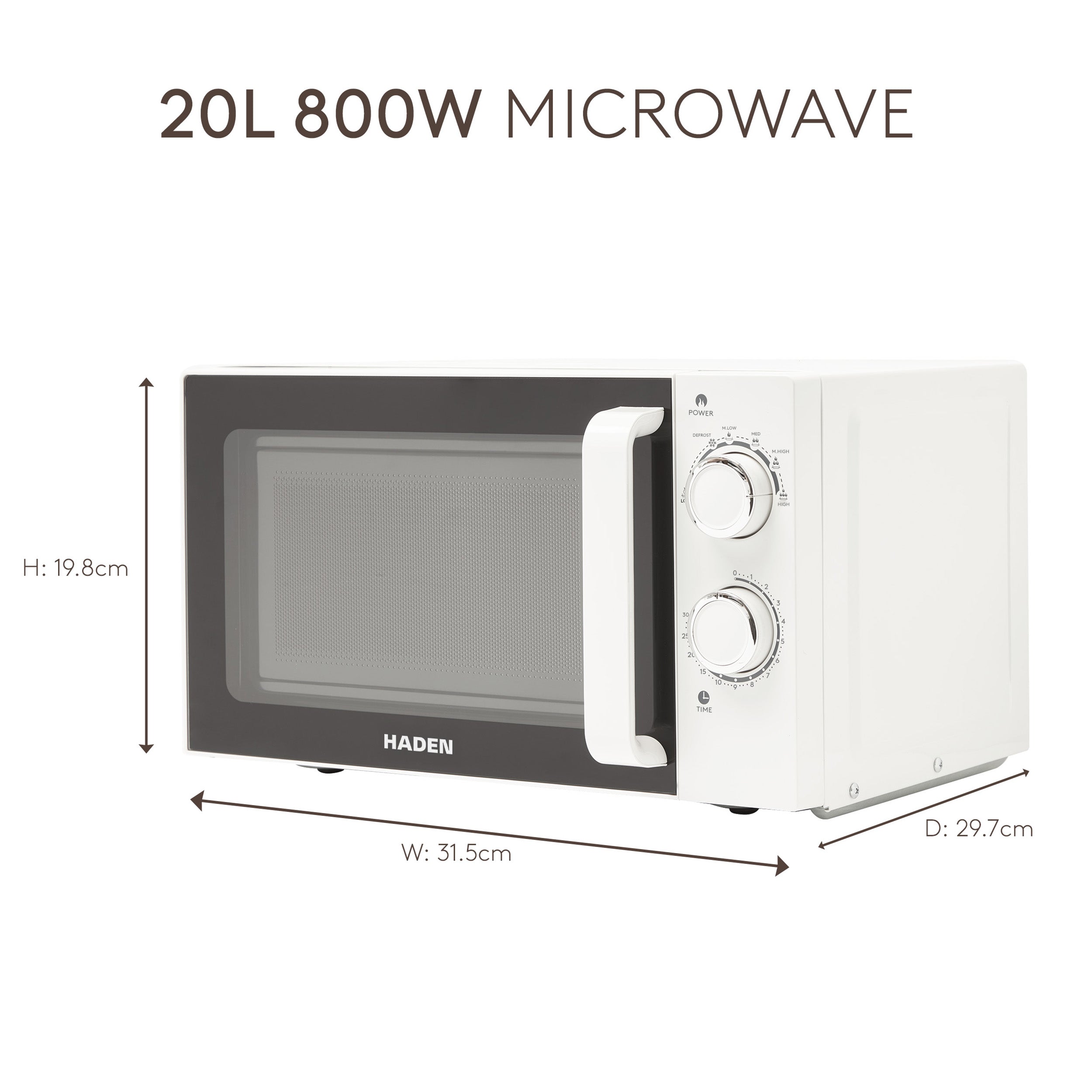 Micro-ondes Haden 20L 800W Blanc