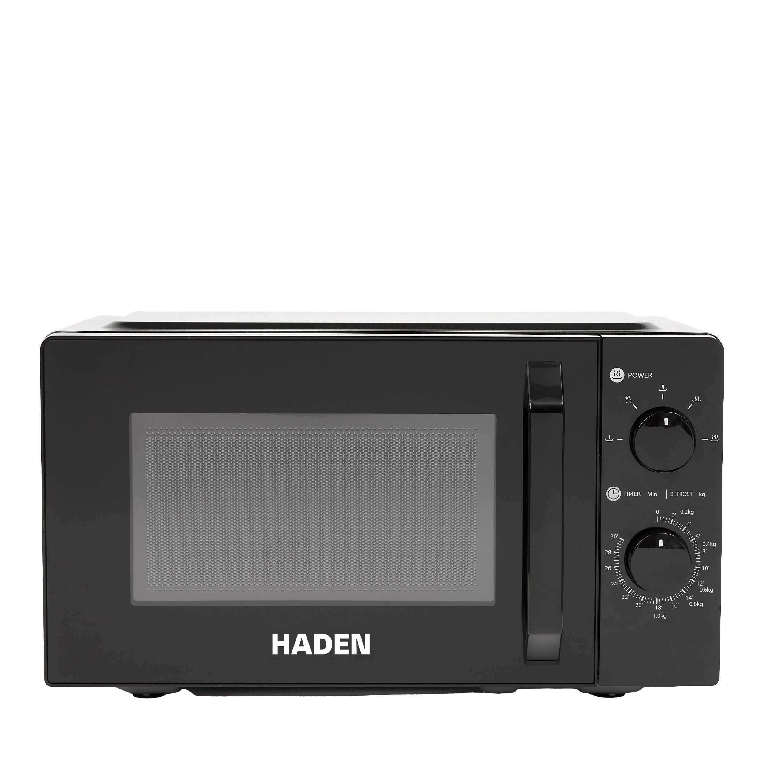 Micro-ondes manuel Haden 17 L 700 W avec porte vitrée Noir