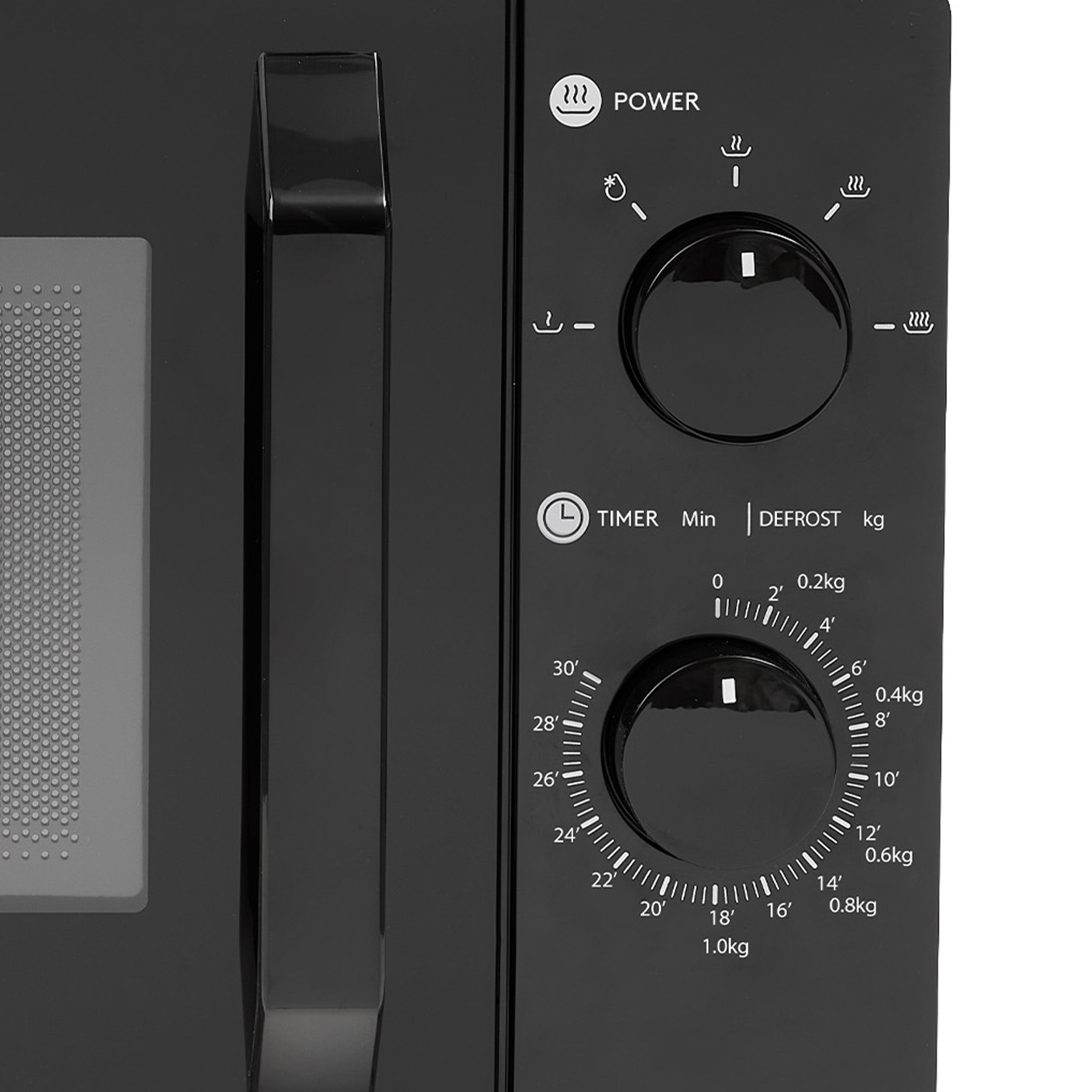 Micro-ondes manuel Haden 17 L 700 W avec porte vitrée Noir