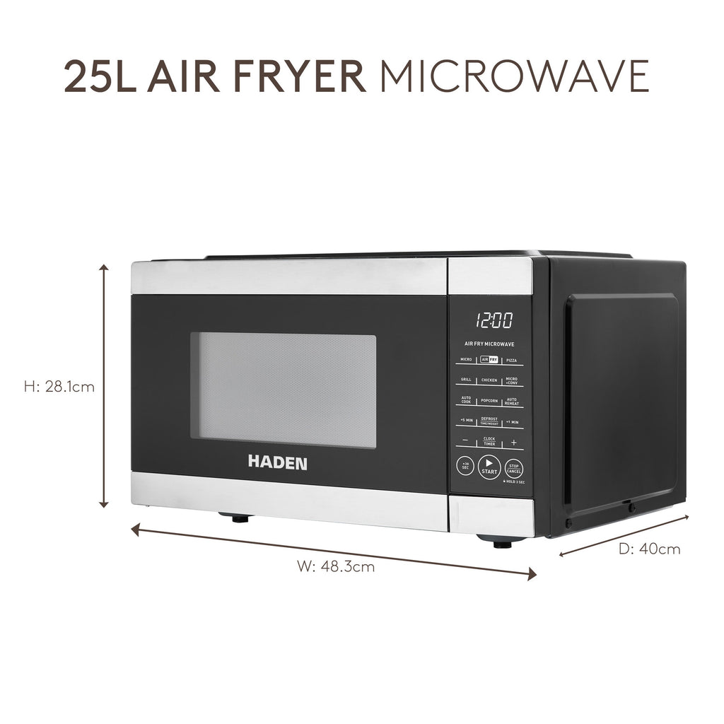 Four à micro-ondes à friteuse à air Haden 25 L noir mat