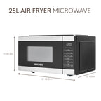 Four à micro-ondes à friteuse à air Haden 25 L noir mat