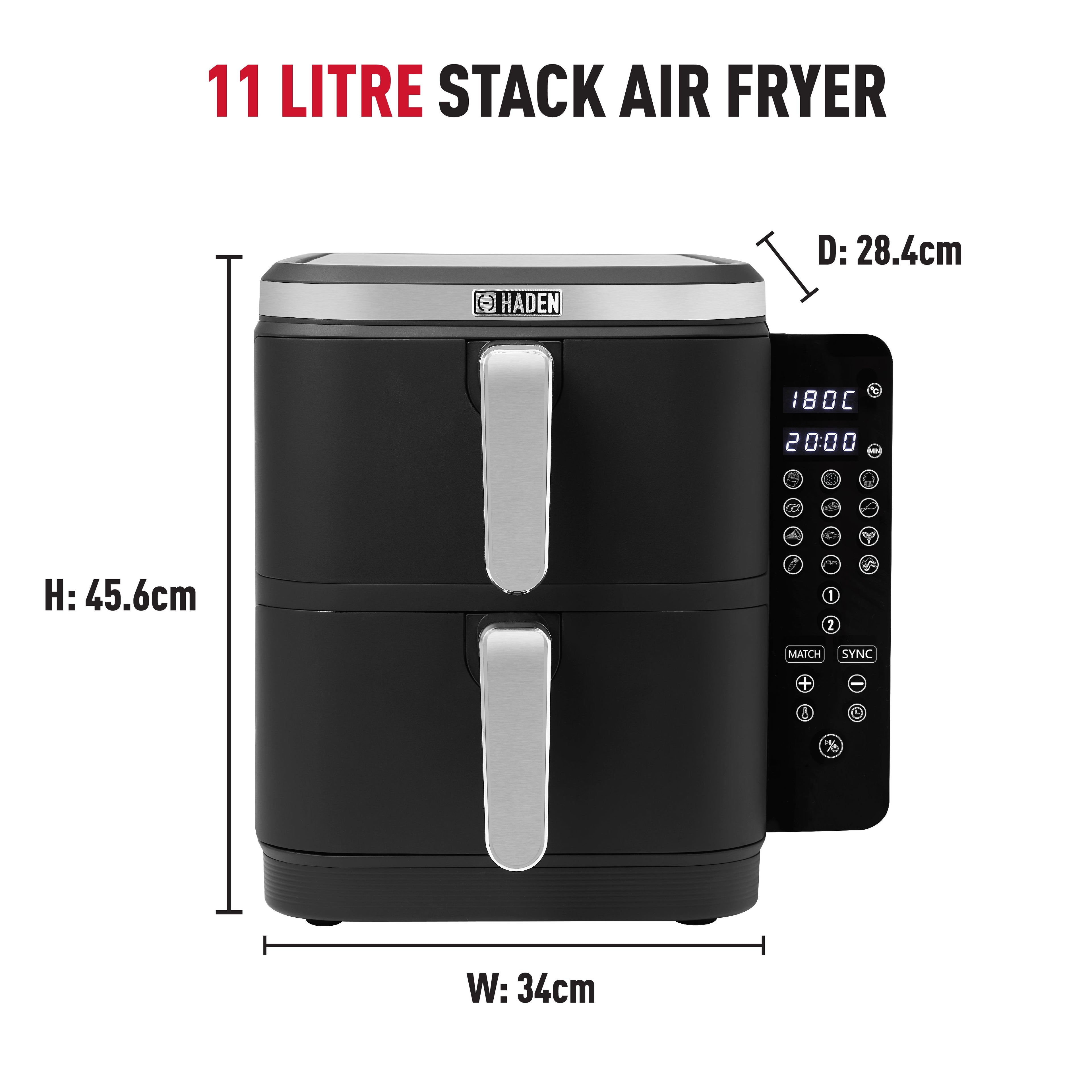 Friteuse à air double Haden 11 L