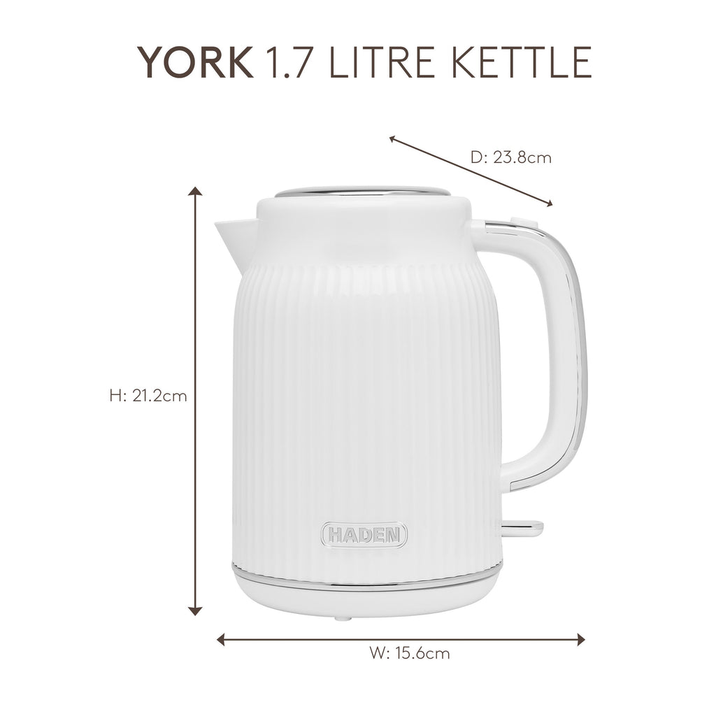 Bouilloire Haden York 1,7 L blanche