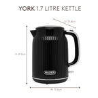 Bouilloire Haden York 1,7 L noire