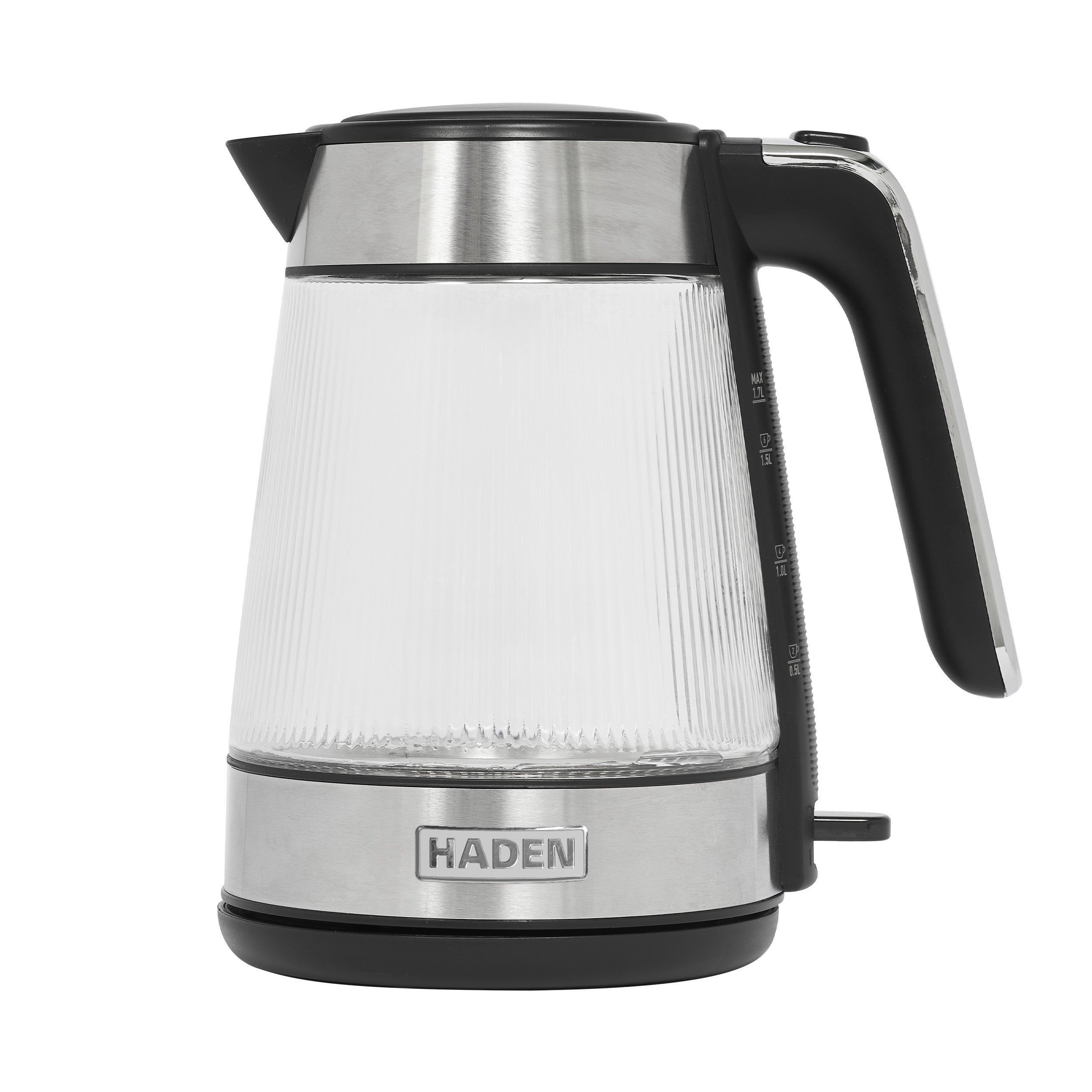Bouilloire en verre nervuré Haden Whitby 1,7 L