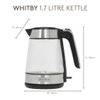 Bouilloire en verre nervuré Haden Whitby 1,7 L