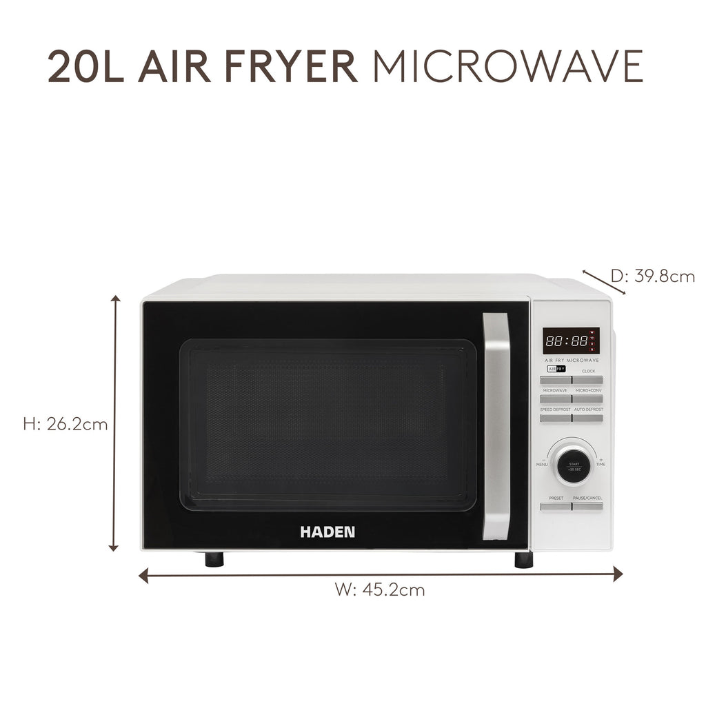 Friteuse à air chaud Haden 20 L blanche pour micro-ondes