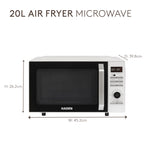 Friteuse à air chaud Haden 20 L blanche pour micro-ondes