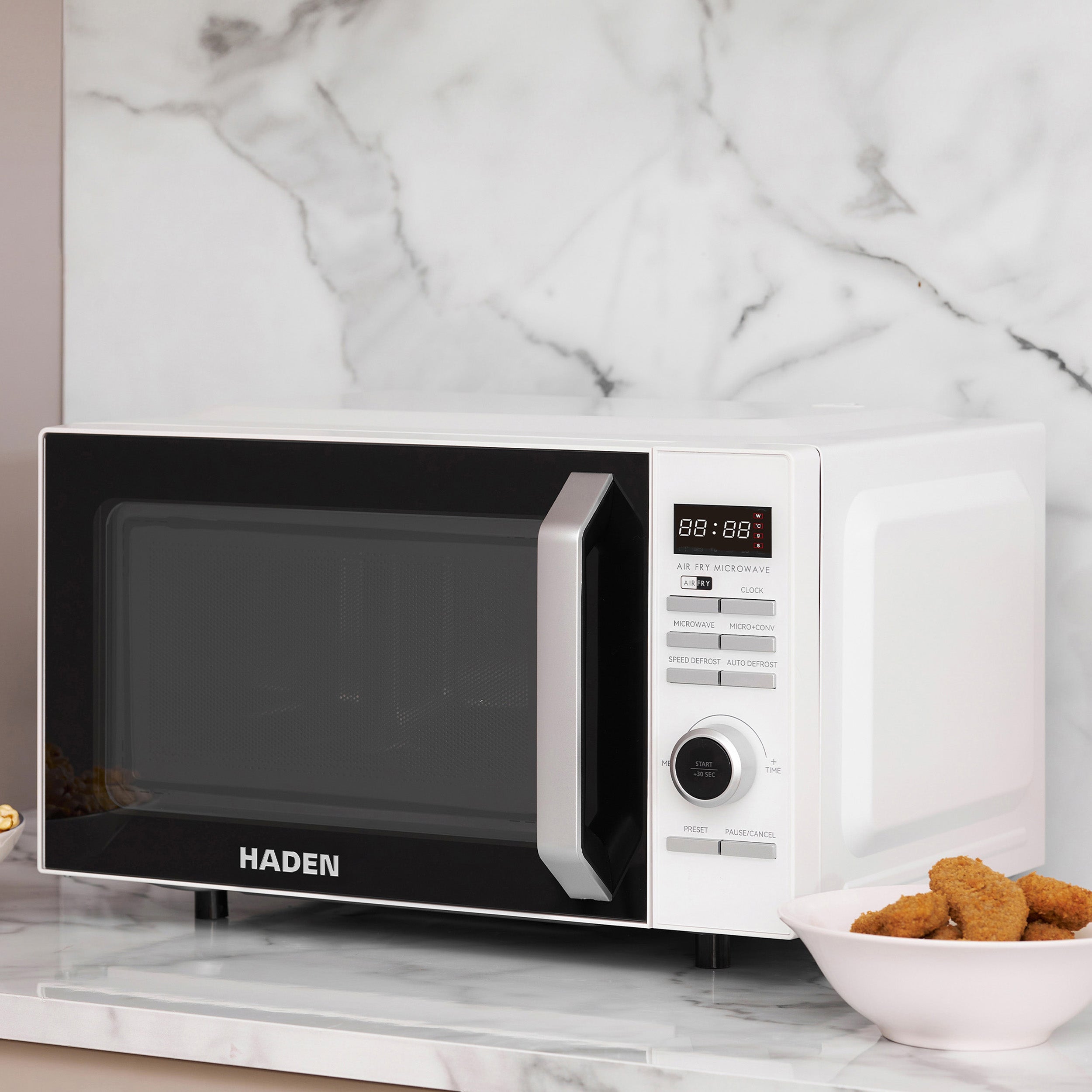Friteuse à air chaud Haden 20 L blanche pour micro-ondes