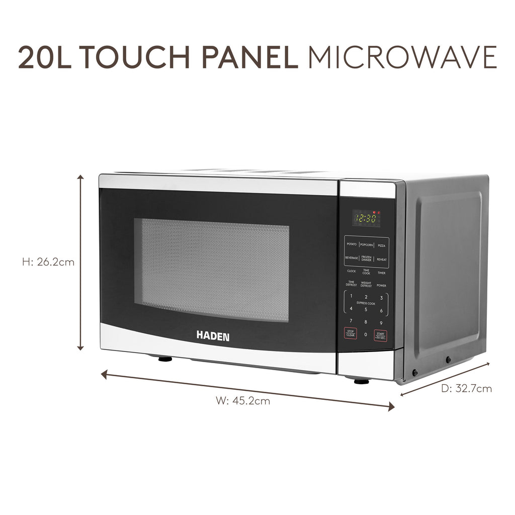 Micro-ondes numérique Haden 20 L 800 W en acier inoxydable