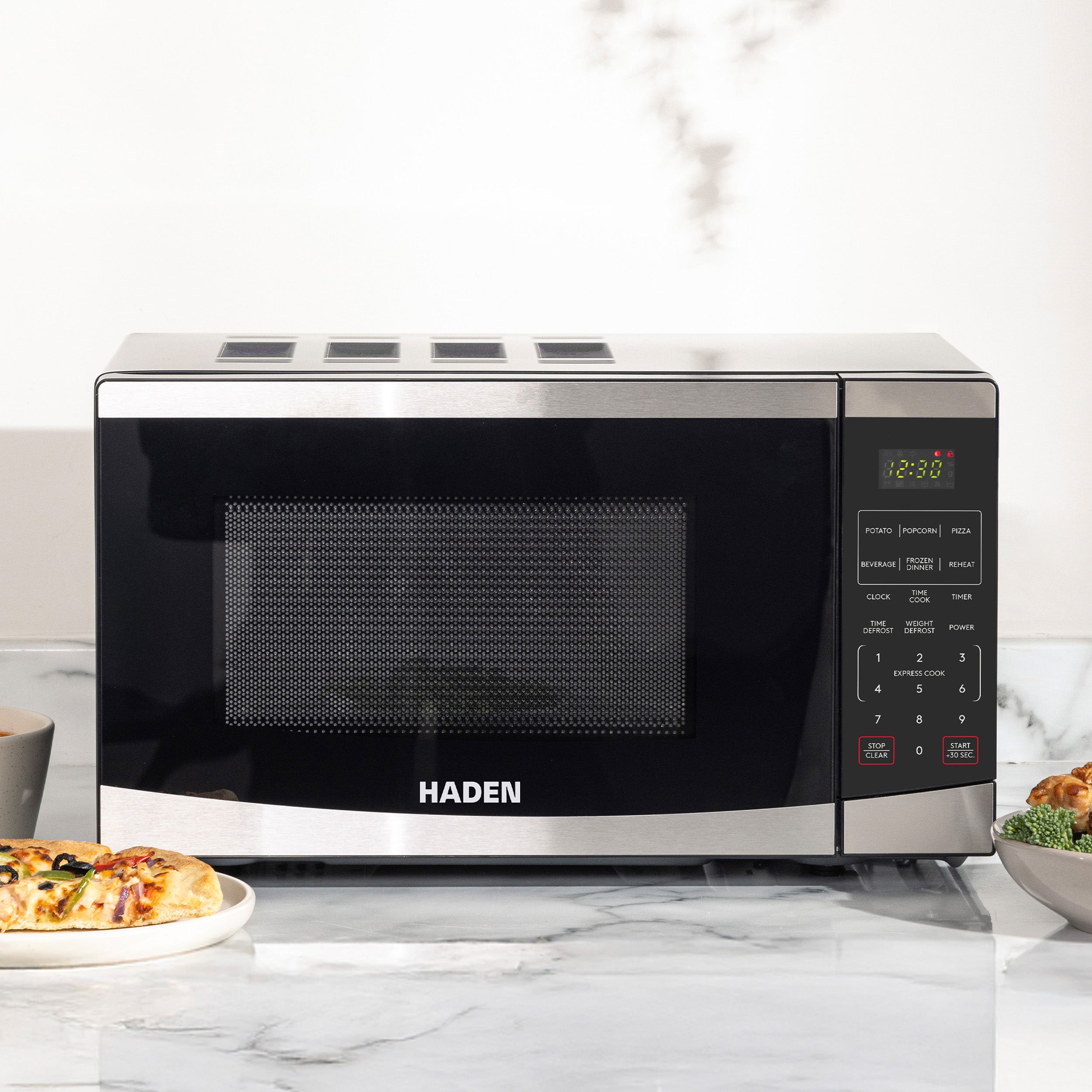 Micro-ondes numérique Haden 20 L 800 W en acier inoxydable