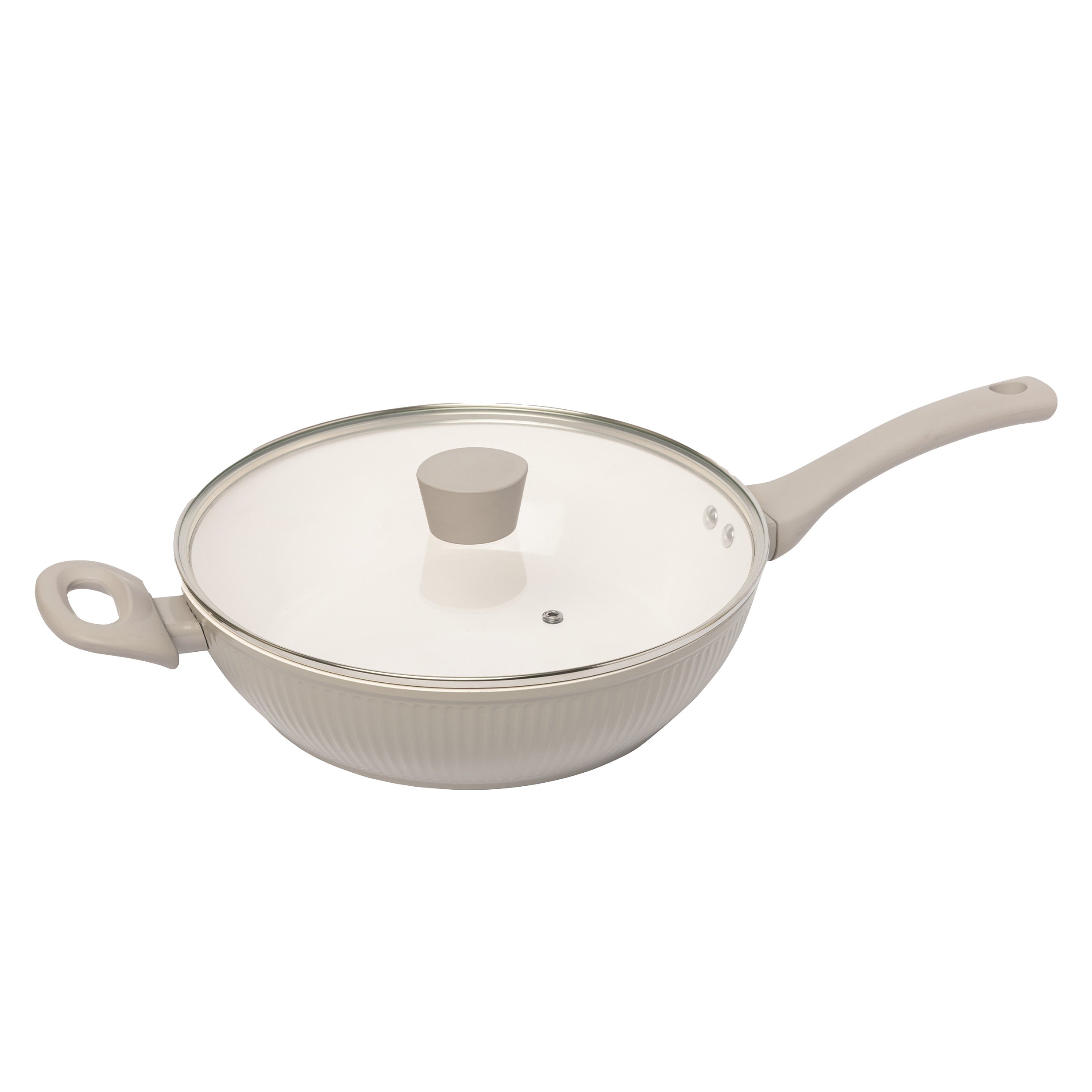 Sauteuse nervurée de 28 cm en mastic
