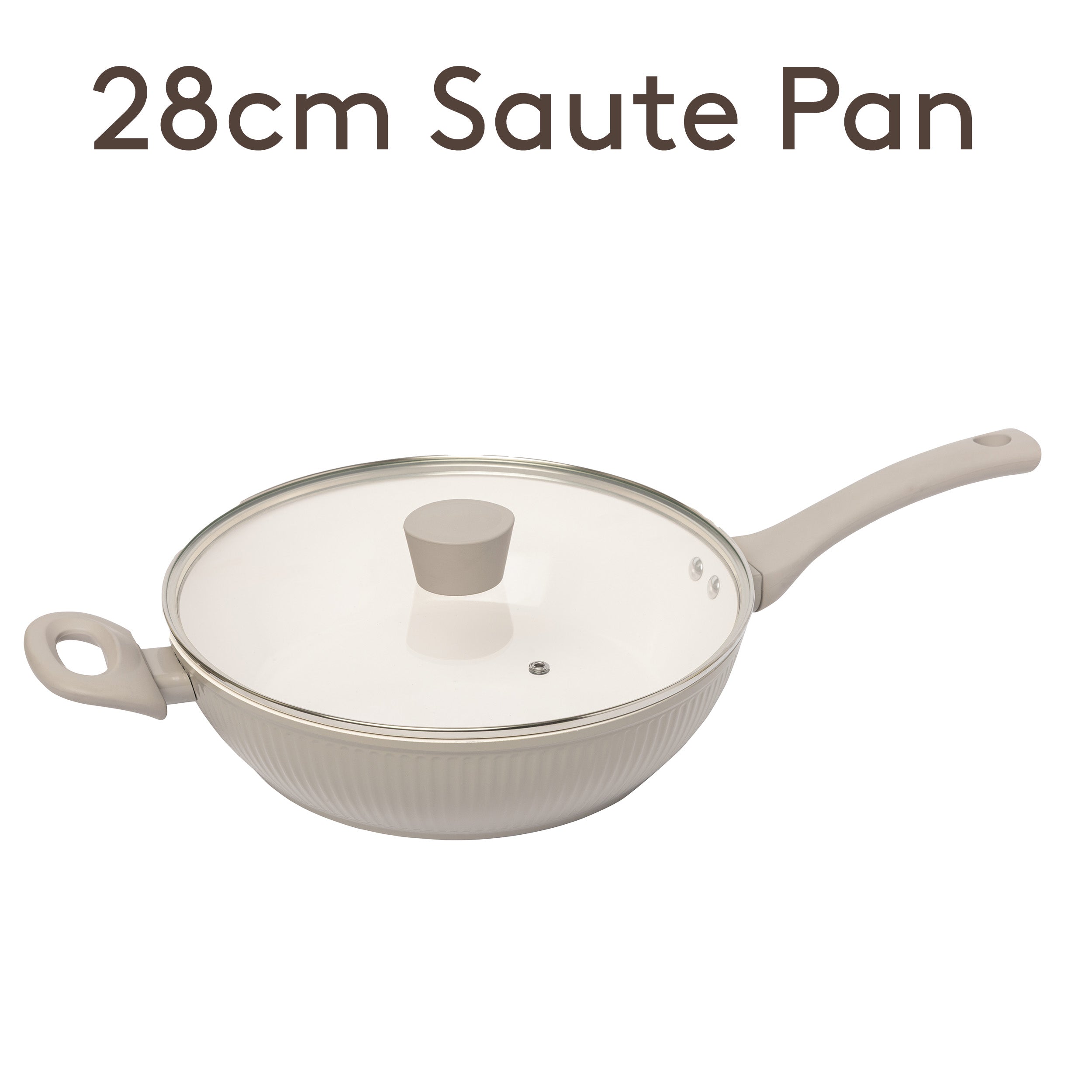 Sauteuse nervurée de 28 cm en mastic
